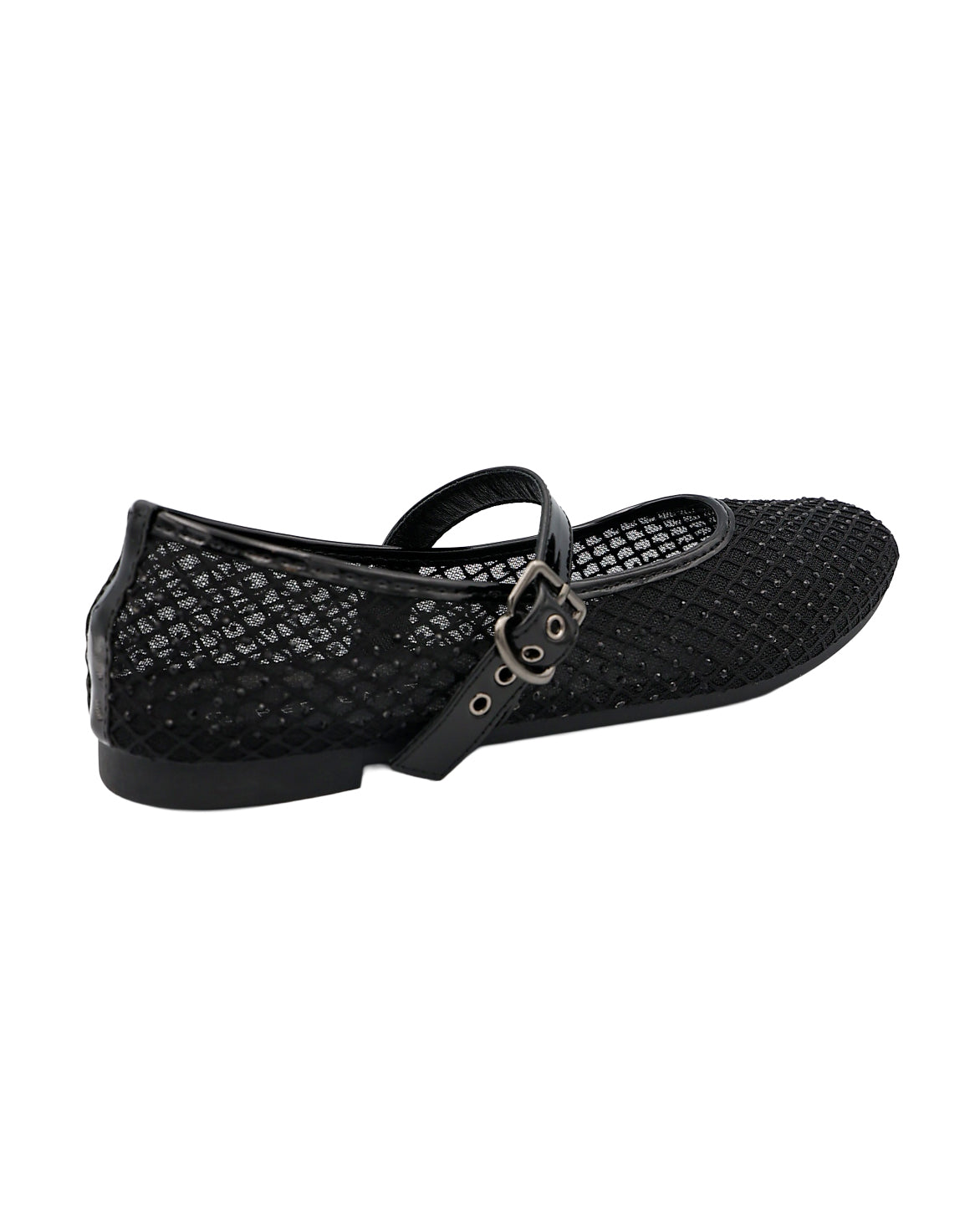 Embellished Bar Detail Mesh Pump