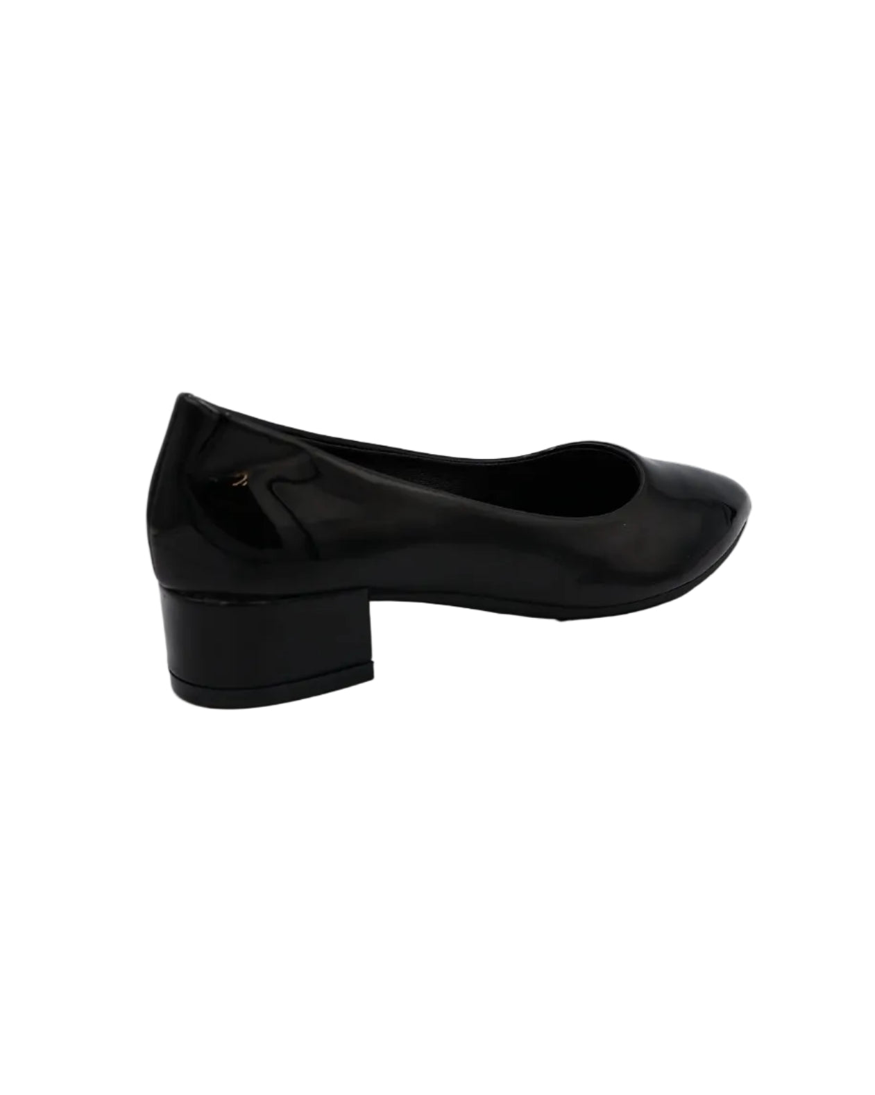 Black Low Block Court Shoe