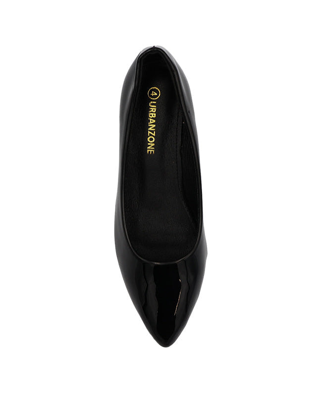 Black Low Block Court Shoe