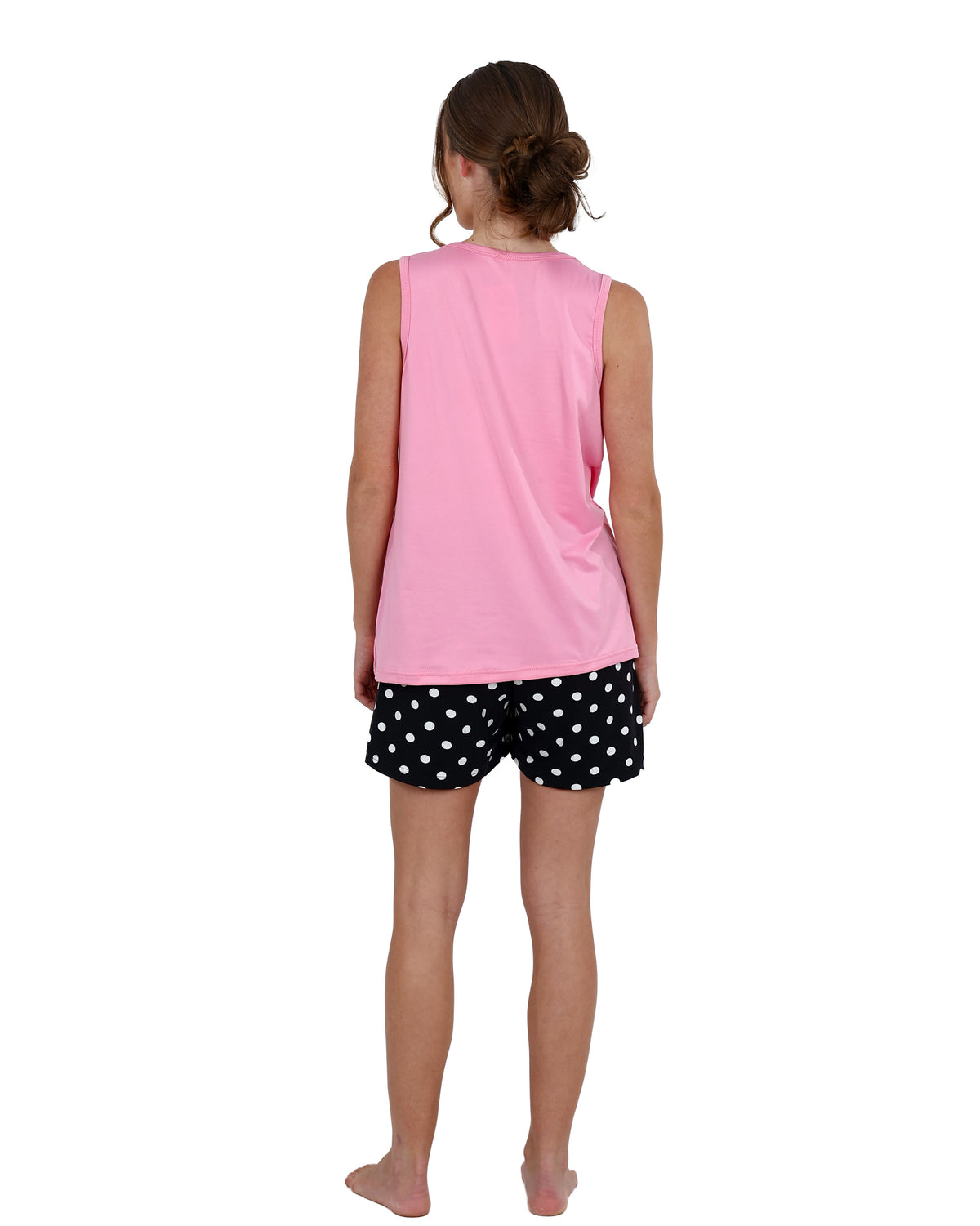 Sleeveless Pink "Sleepy Head" Pyjama Shorts Set