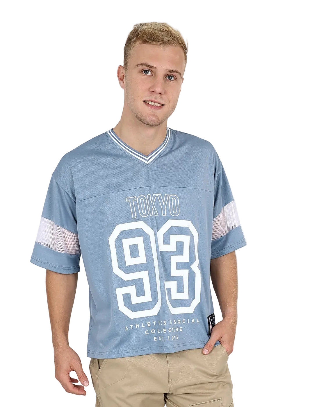 Short Sleeve Blue Tokyo Sporty T-Shirt