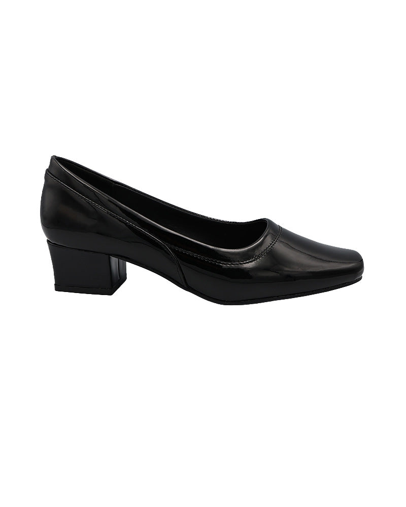 Black Square Tow Basic Court Shoe