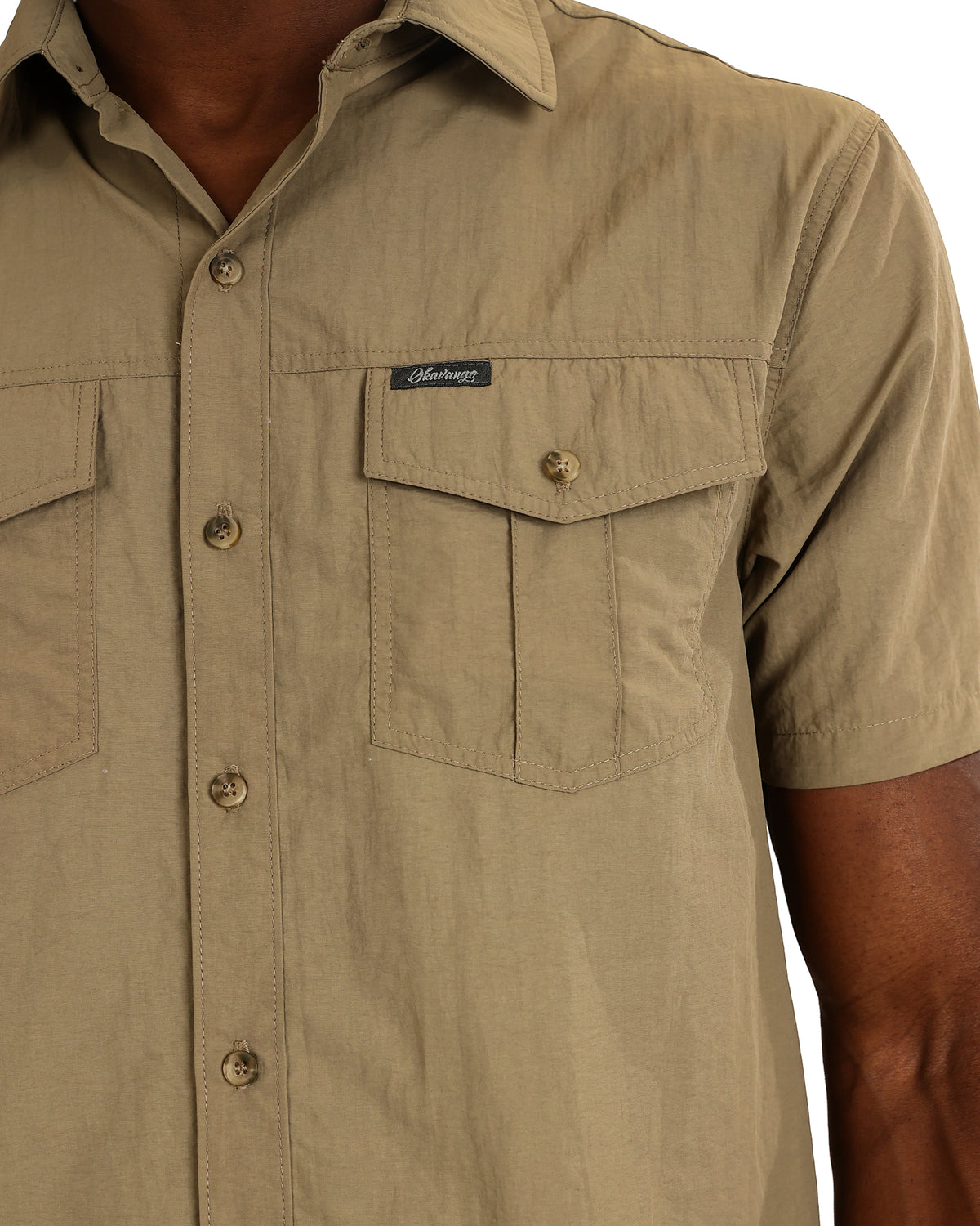 Okavango Short Sleeve Stone Nylon Shirt
