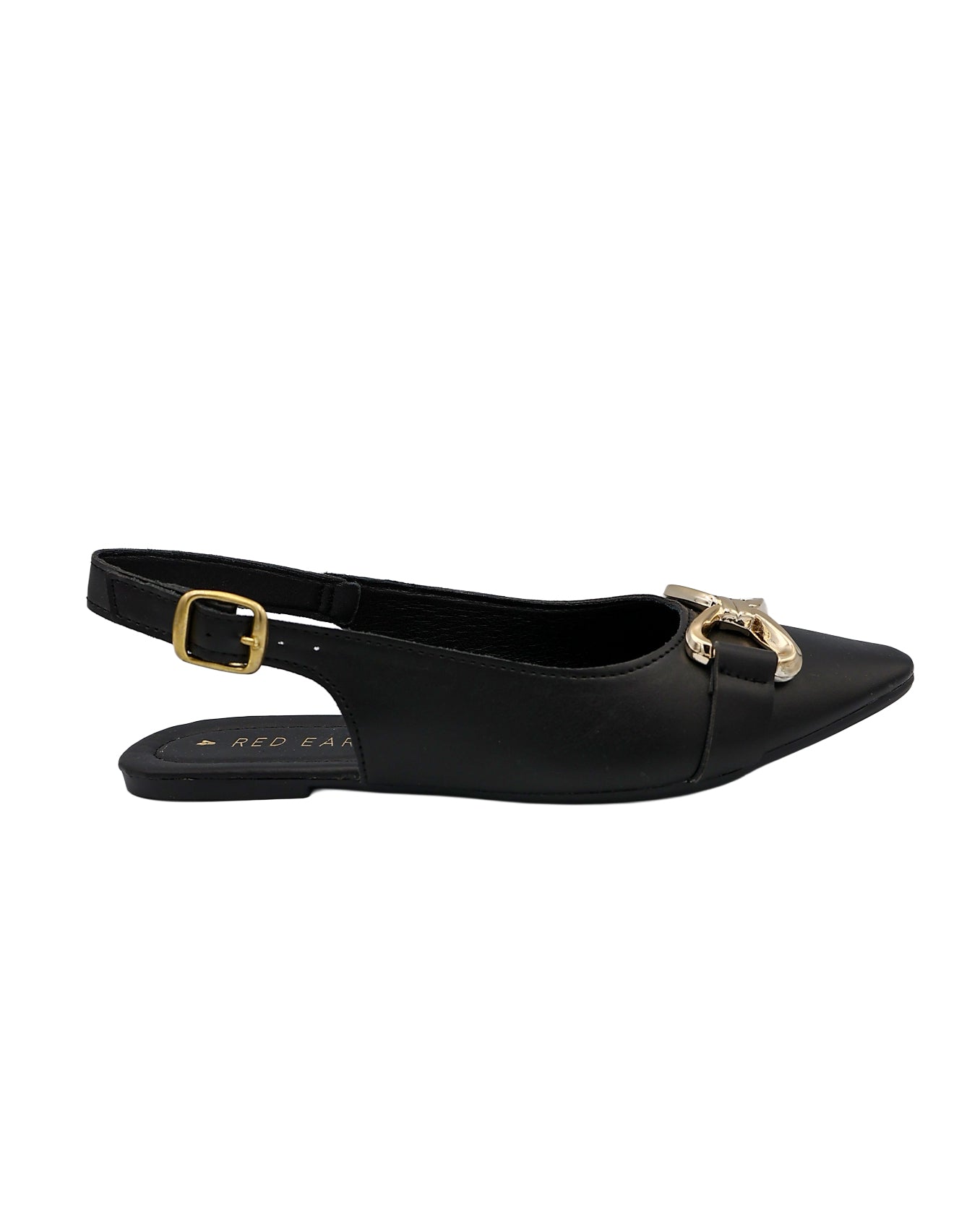 Black Embellished Slingback Pumps