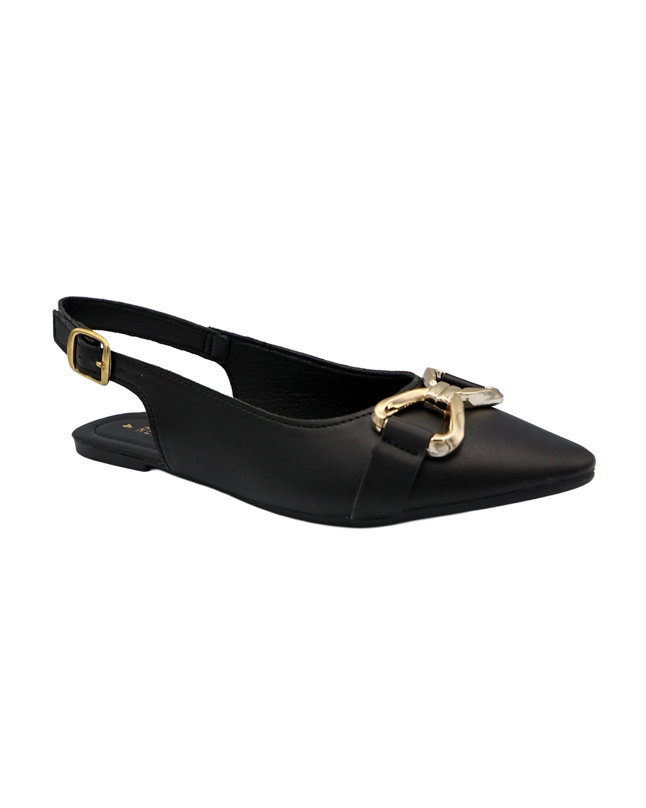 Black Embellished Slingback Pumps