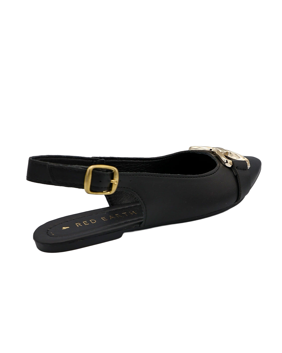 Black Embellished Slingback Pumps