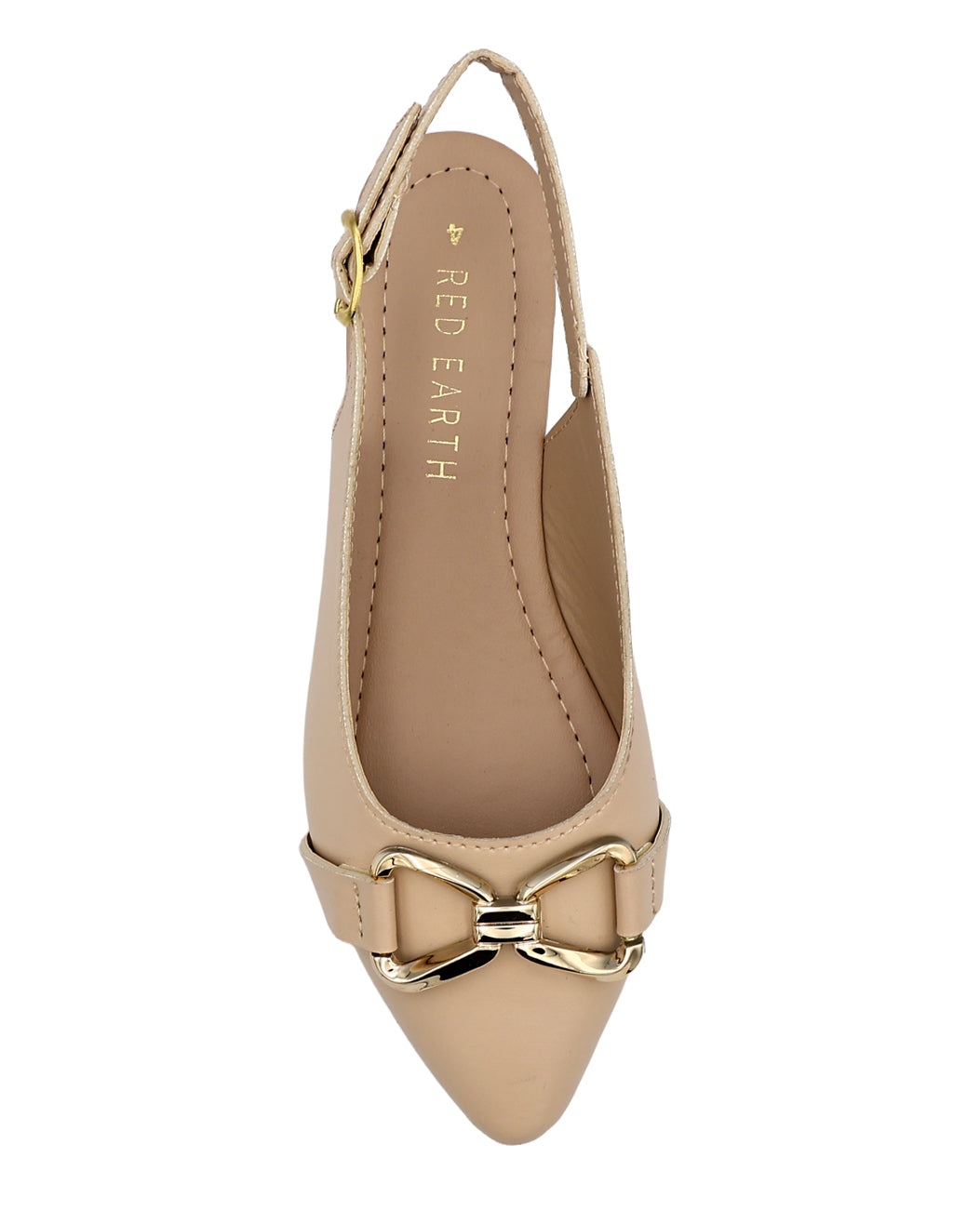 Ecru Embellished Slingback Pumps