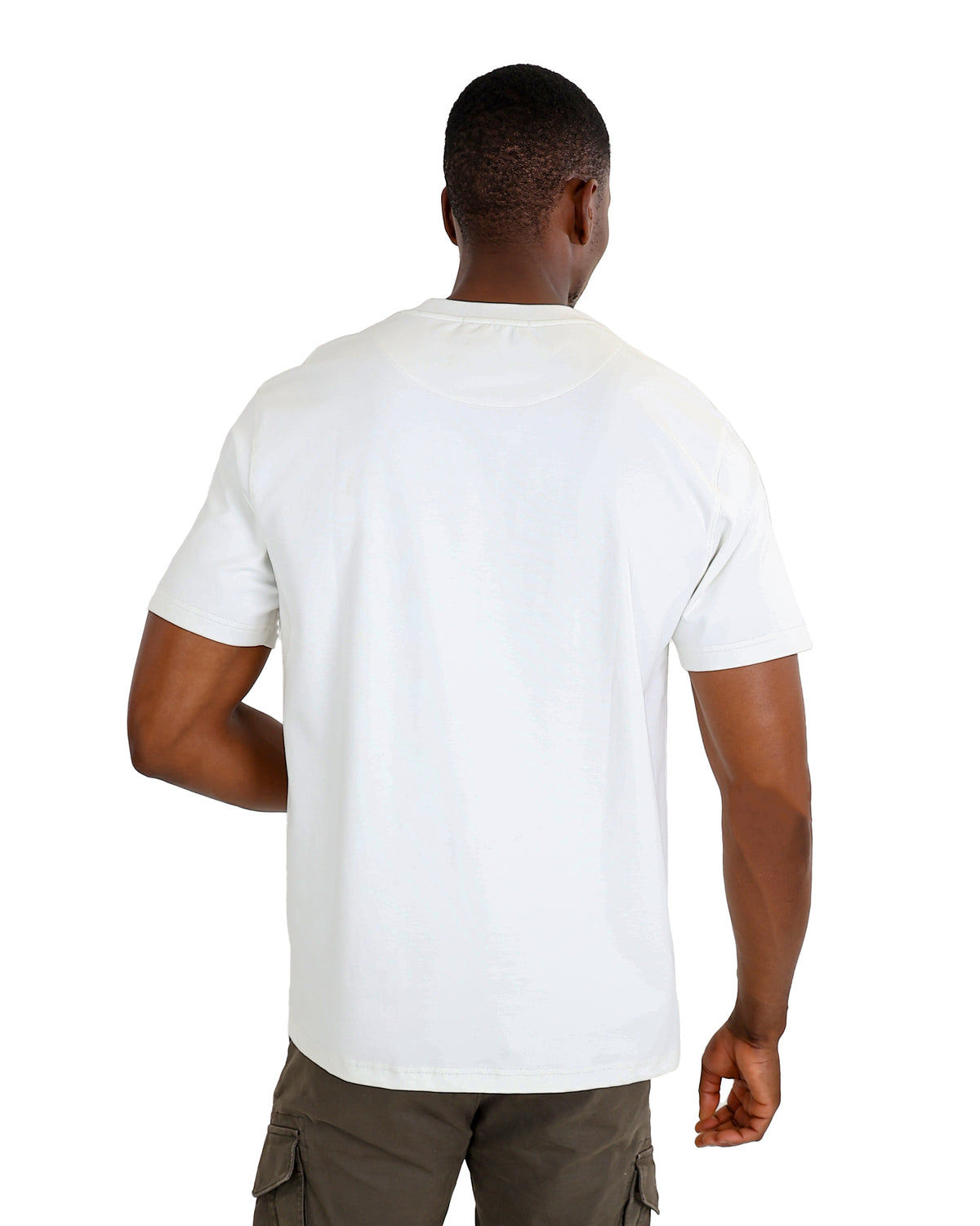 Ferrani Short Sleeve White Placement Print T-Shirt