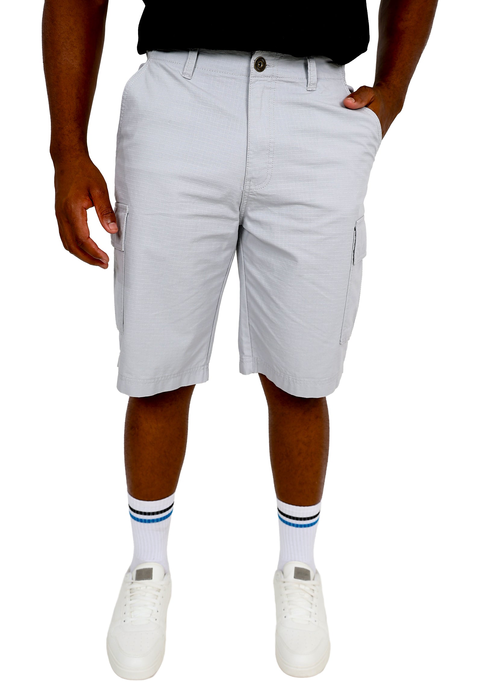 Okavango Silver Ripstop Cotton Cargo Shorts