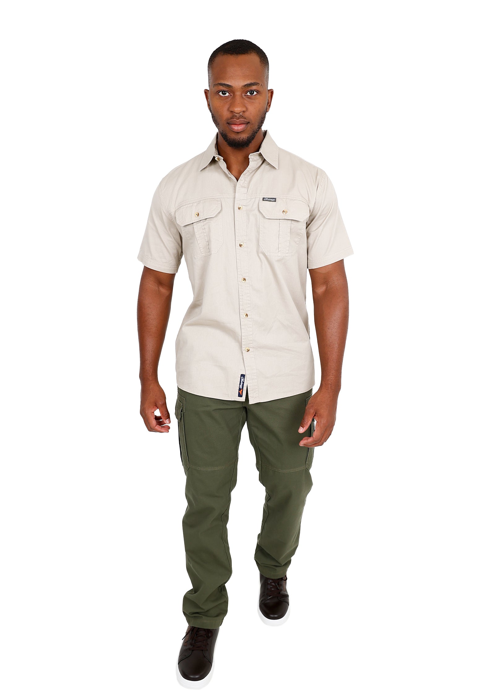 Short Sleeve Double Pocket Stone Adventure Shirt