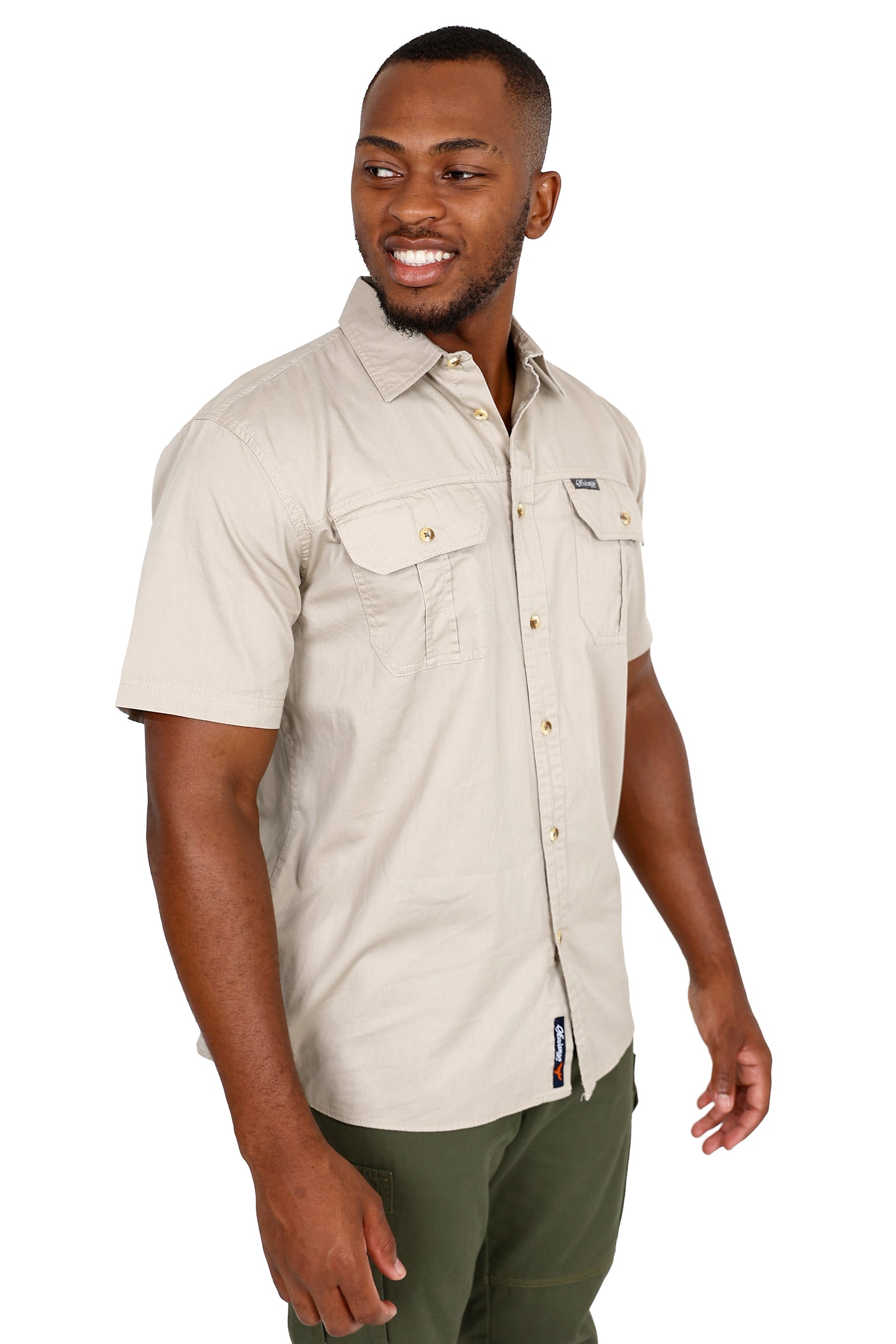 Short Sleeve Double Pocket Stone Adventure Shirt