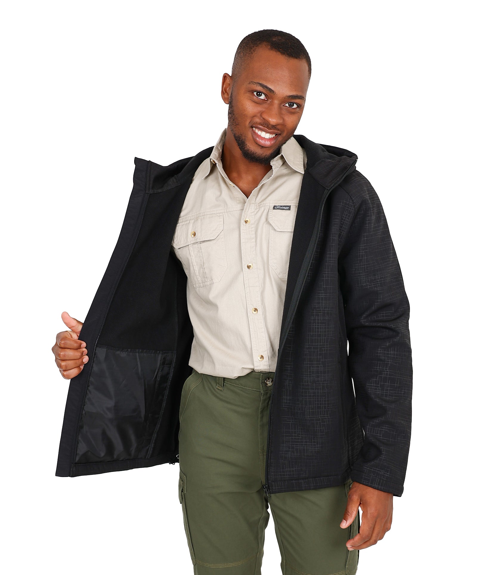 Okavango Black Softshell Hooded Jacket