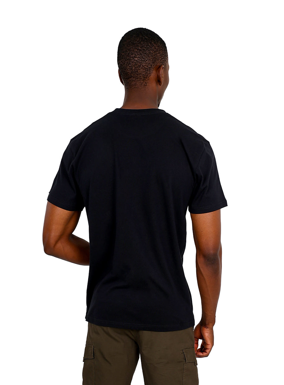 Okavango Black Short Sleeve Mountain Graphic T-Shirt