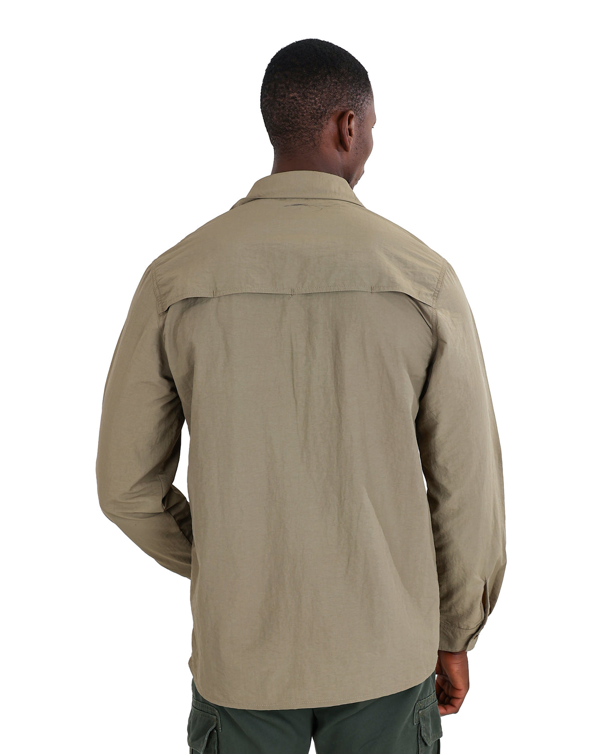 Okavango Long Sleeve Stone Cotton Twill Shirt