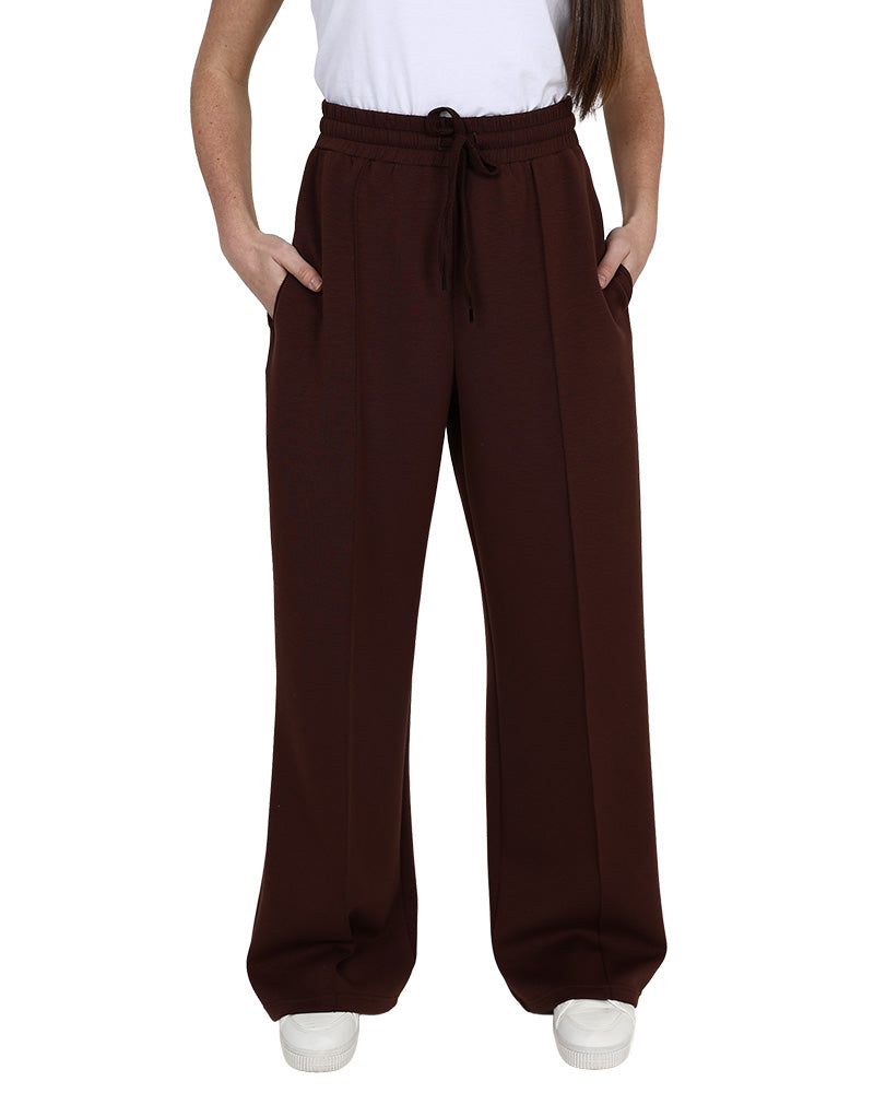 Chocolate Scuba Pintuck Pants