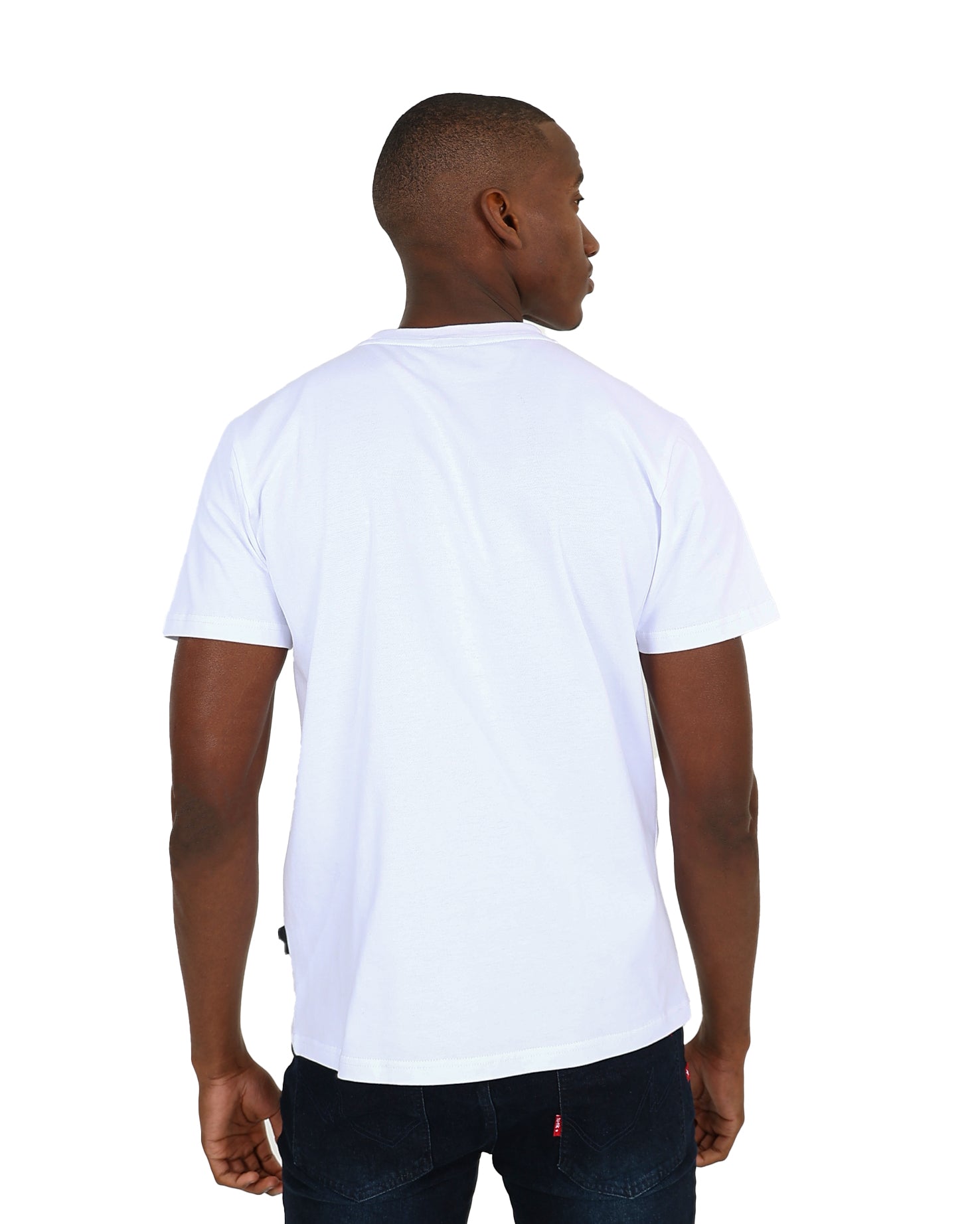Funk Short Sleeve White Pebble Embellished T-Shirt