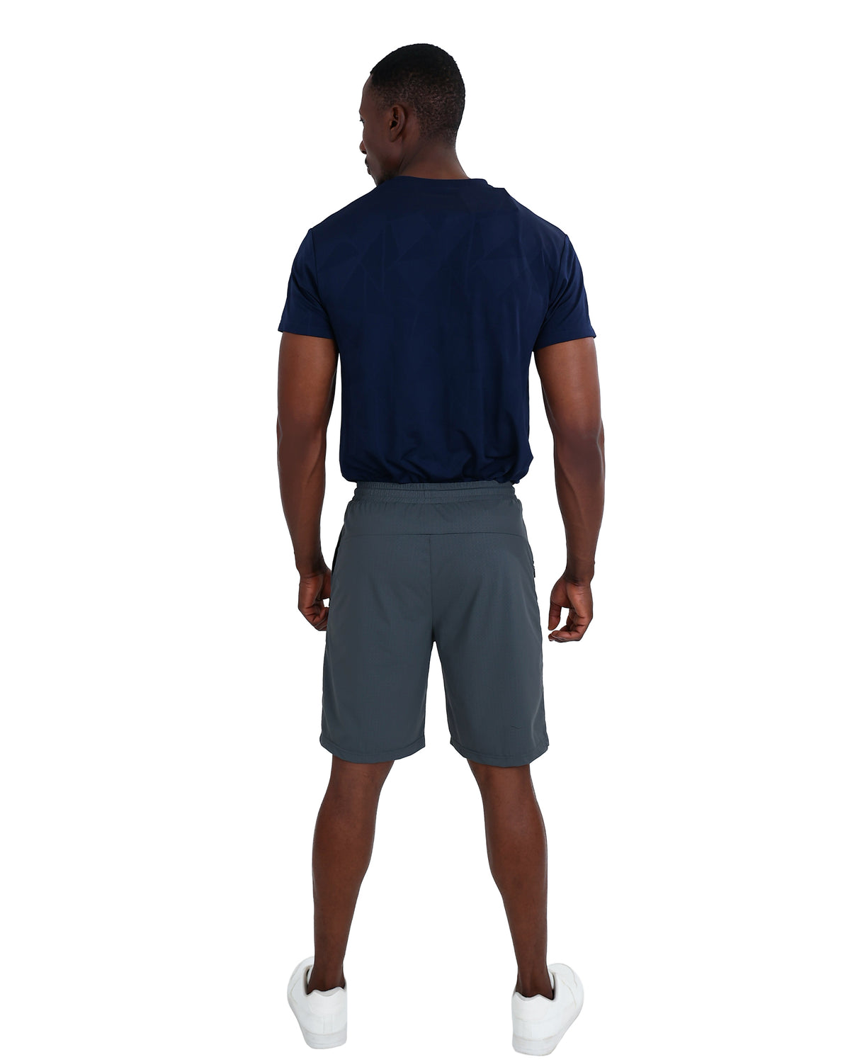 Embossed Grey Check Active Shorts