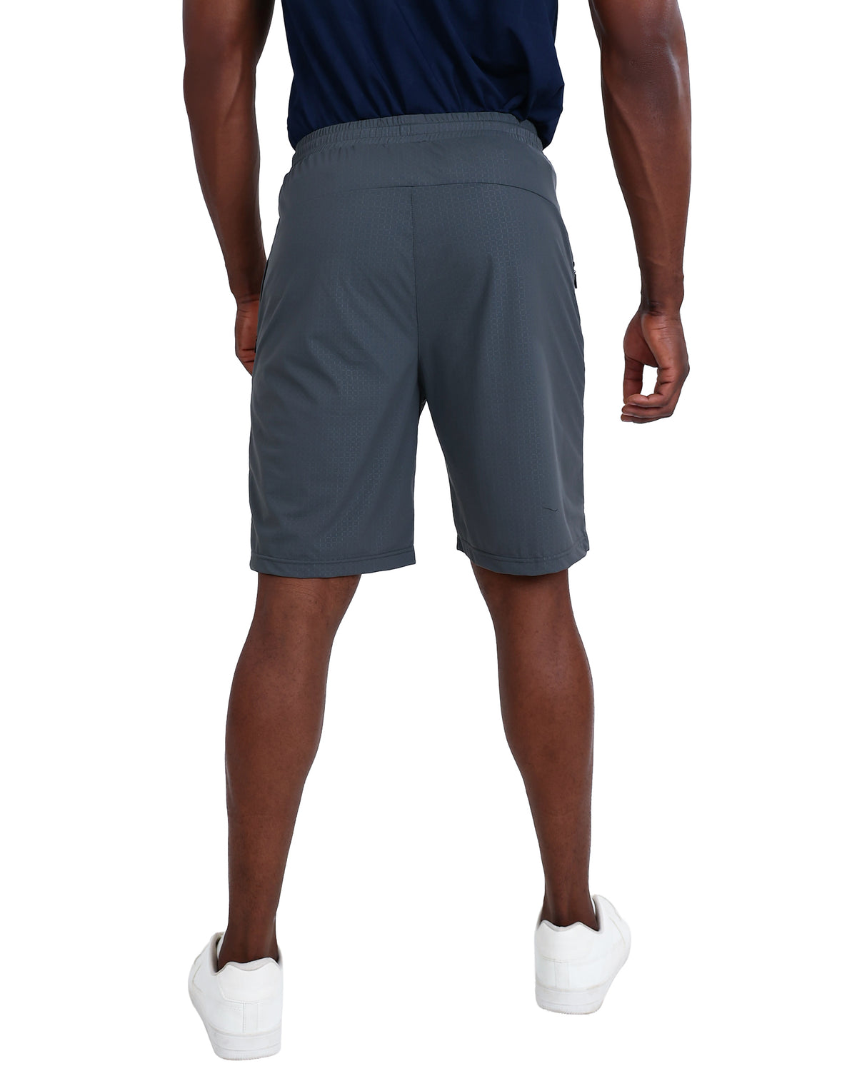 Embossed Grey Check Active Shorts