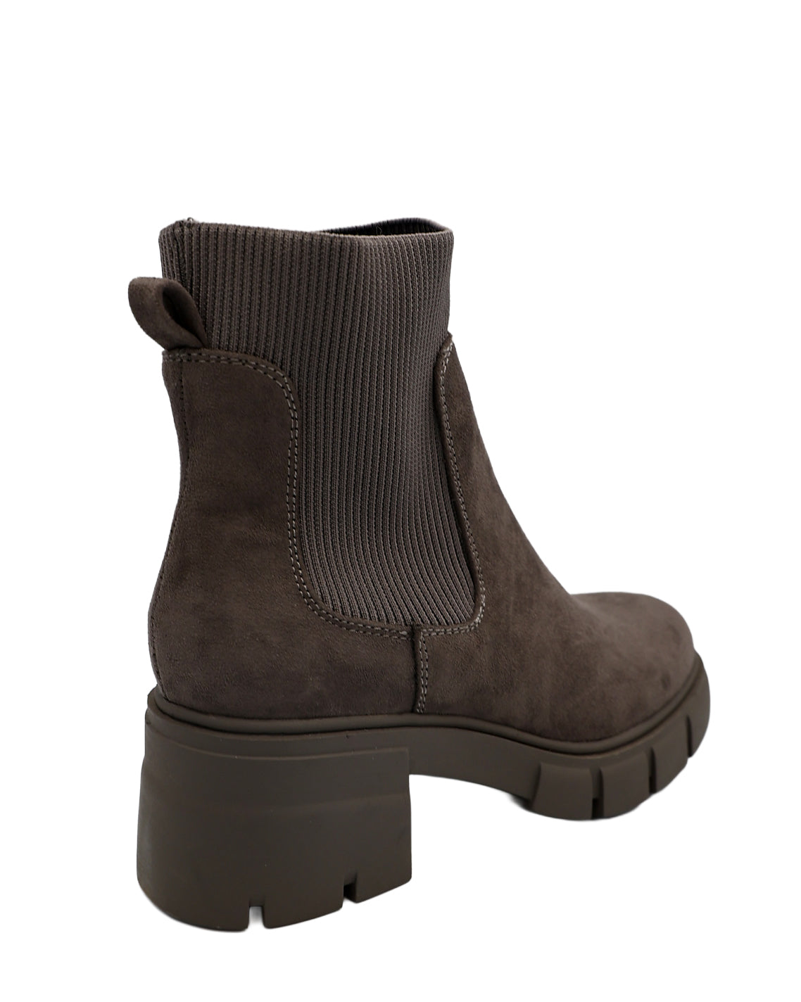 Grey Chunky Cleated Gusset Boots