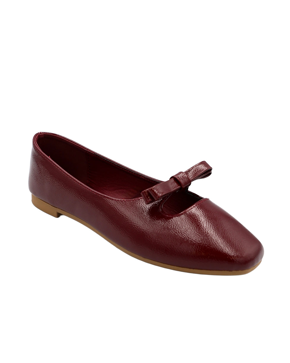 Burgundy Bow Pump