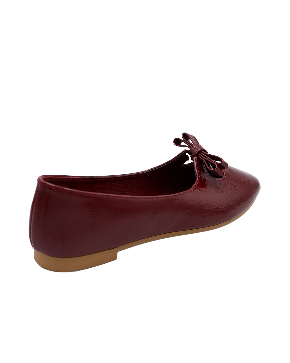 Burgundy Bow Pump