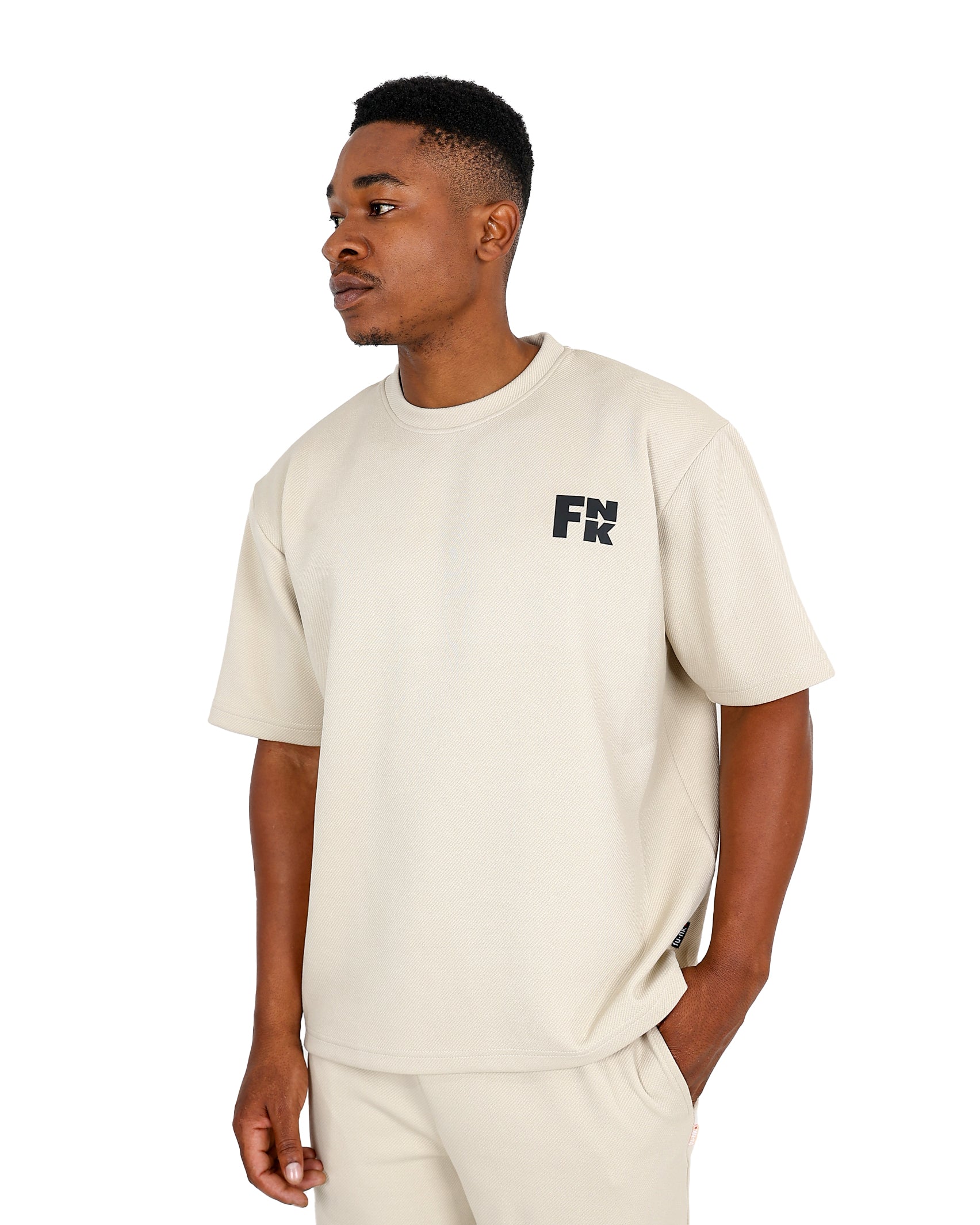 Funk Short Sleeve Stone Oversized Leisure T-Shirt