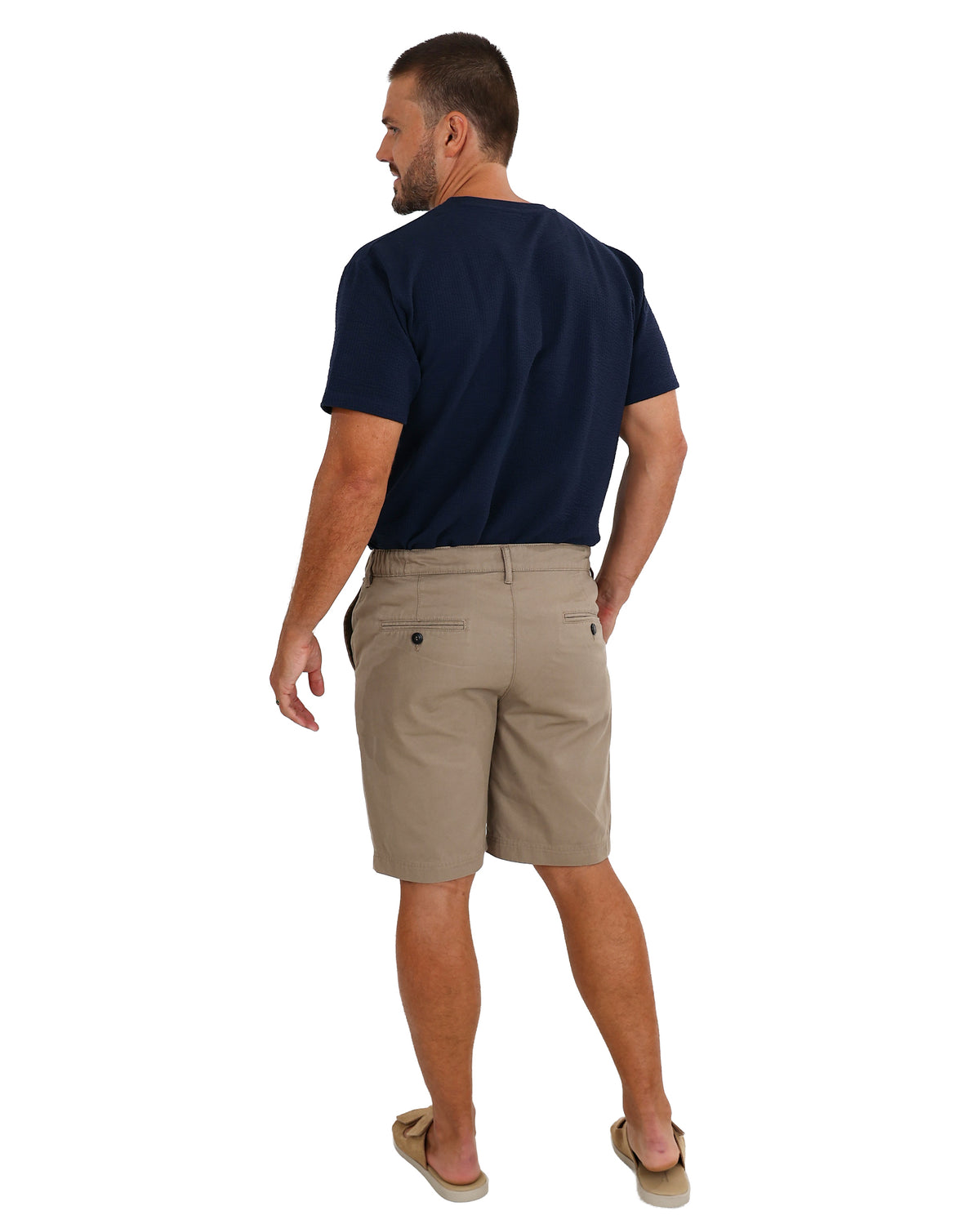 Khaki Flex Waist Chino Shorts