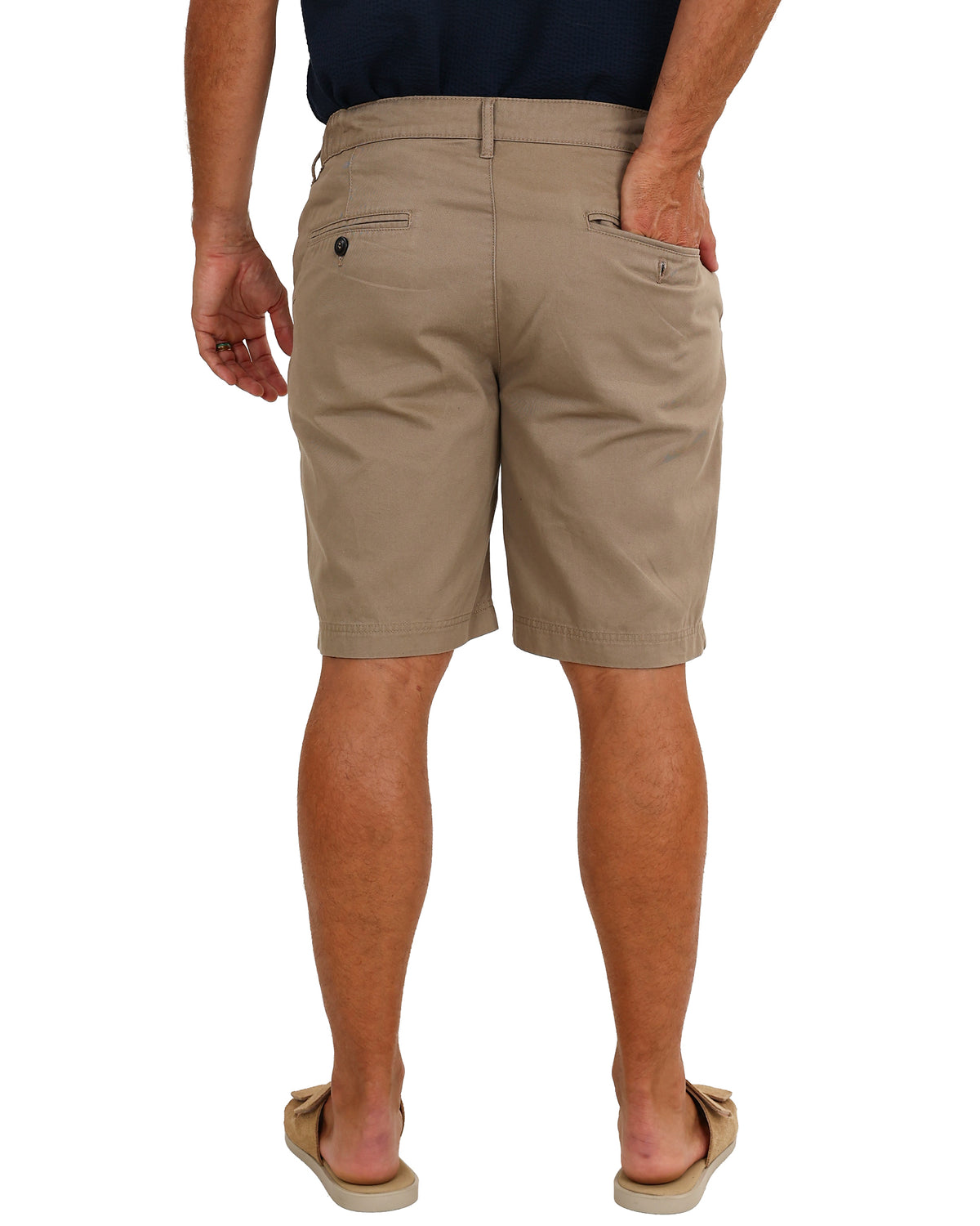 Khaki Flex Waist Chino Shorts