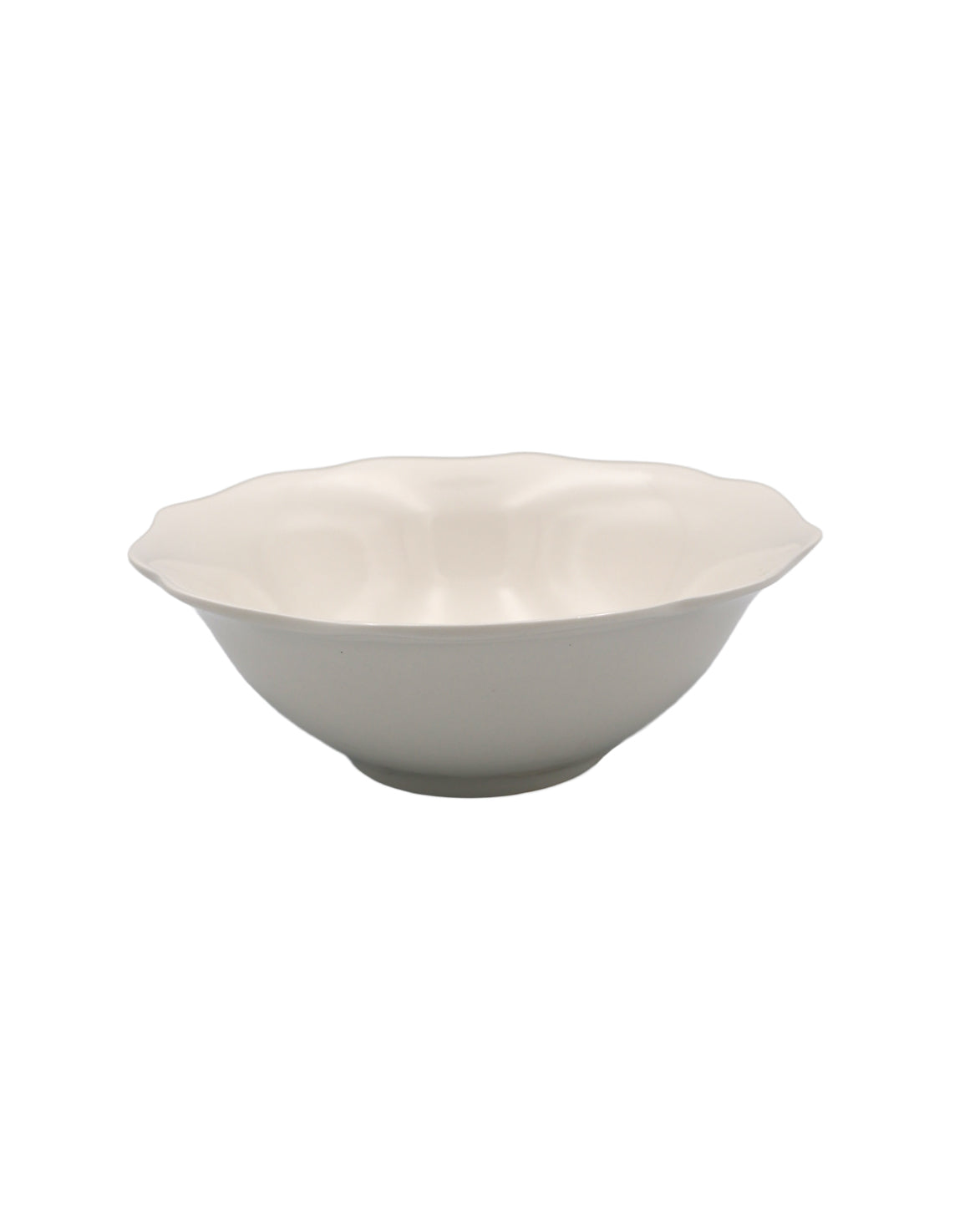 White Scalloped Bowl