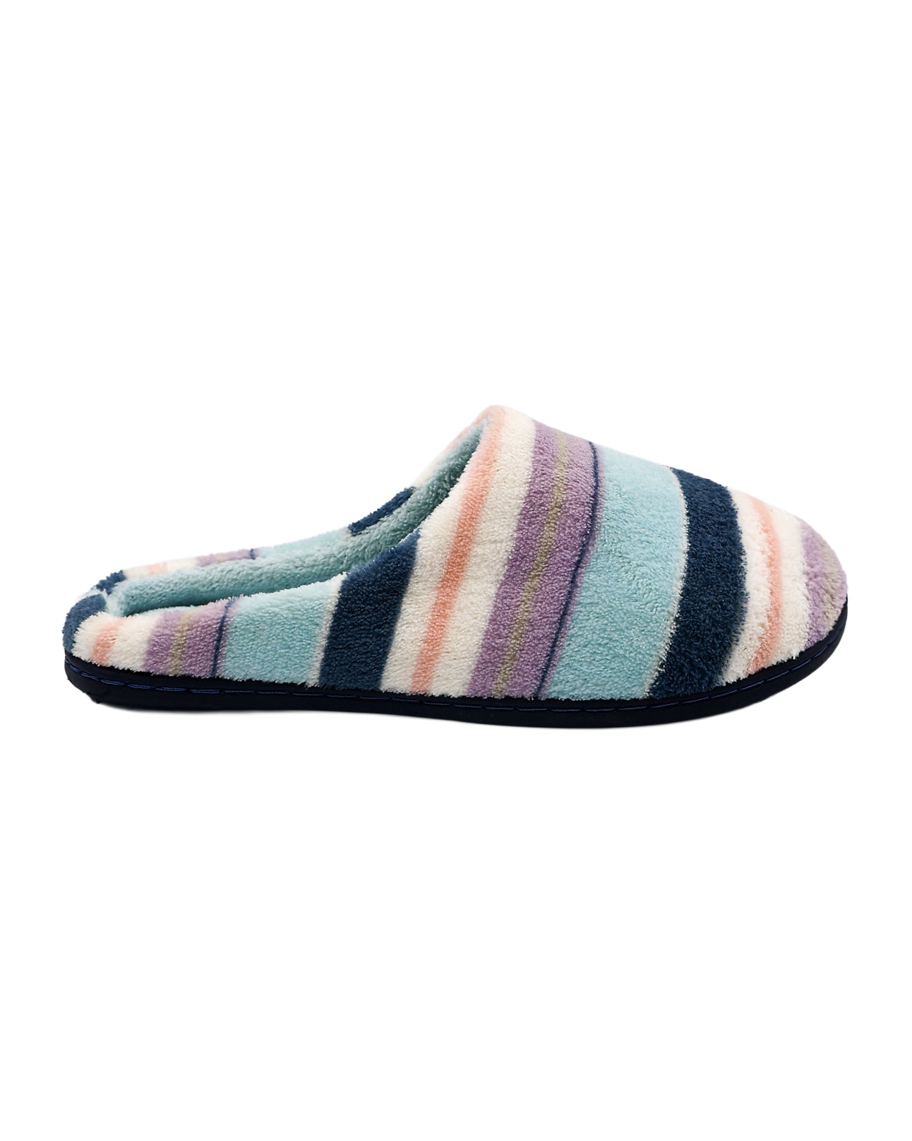 Multi Stripe Fleece Slippers
