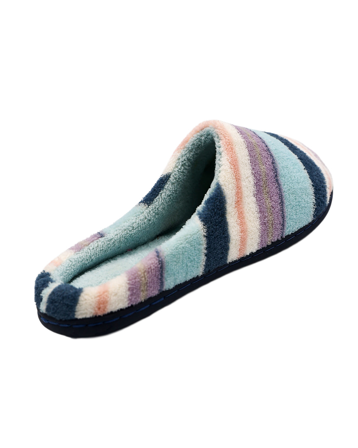 Multi Stripe Fleece Slippers