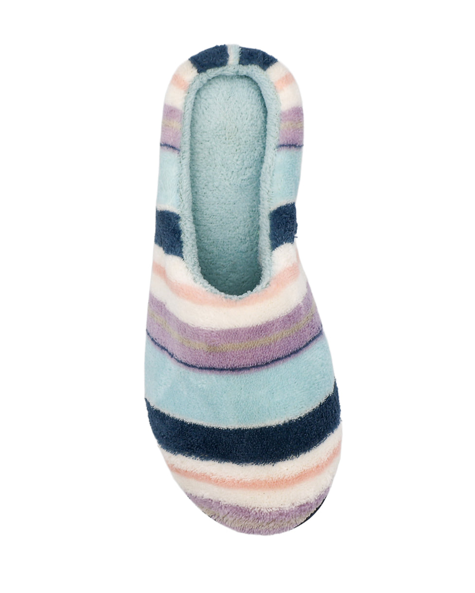 Multi Stripe Fleece Slippers
