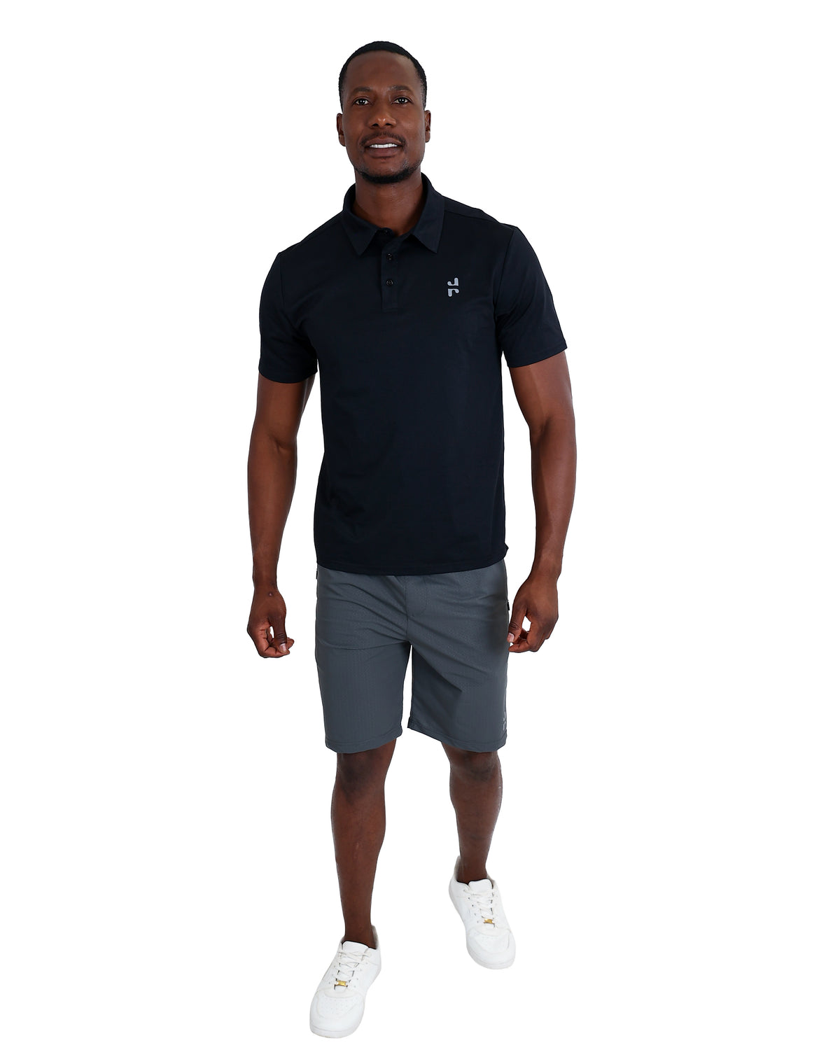 Short Sleeve Black Active Golfer
