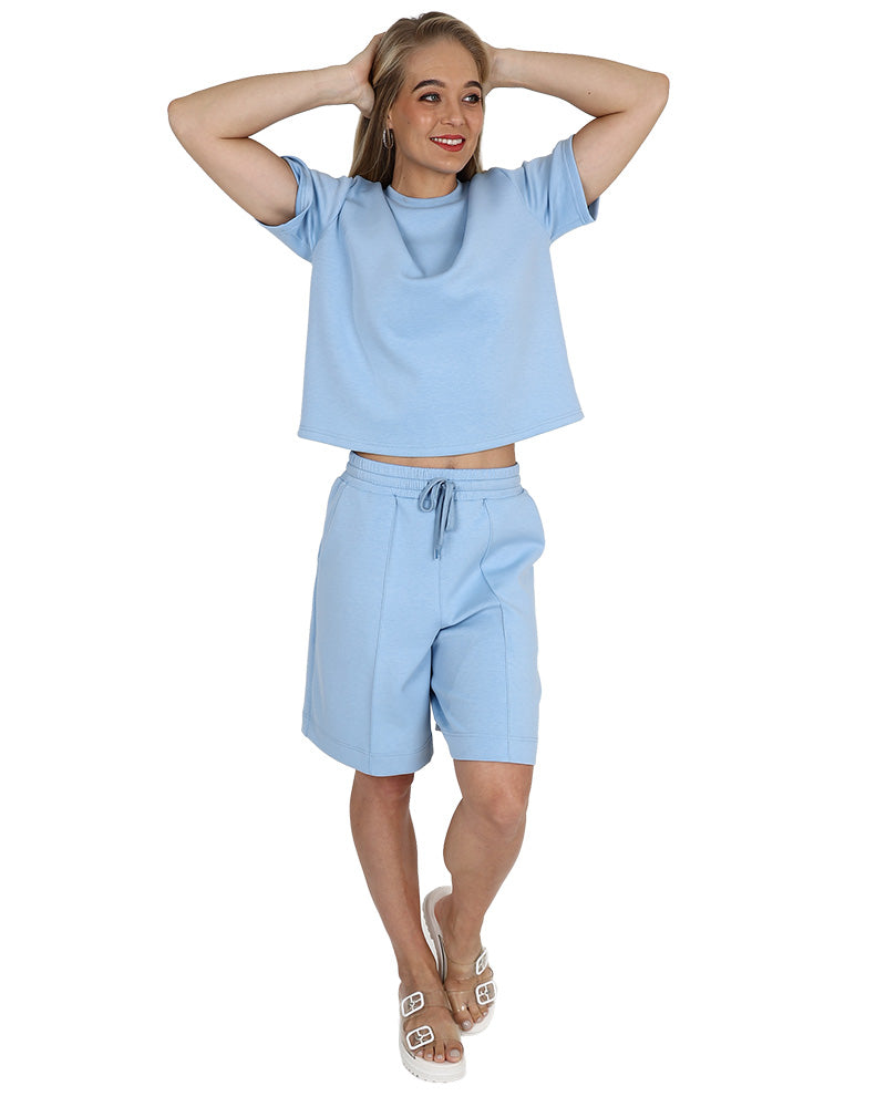 Light Blue Scuba Shorts