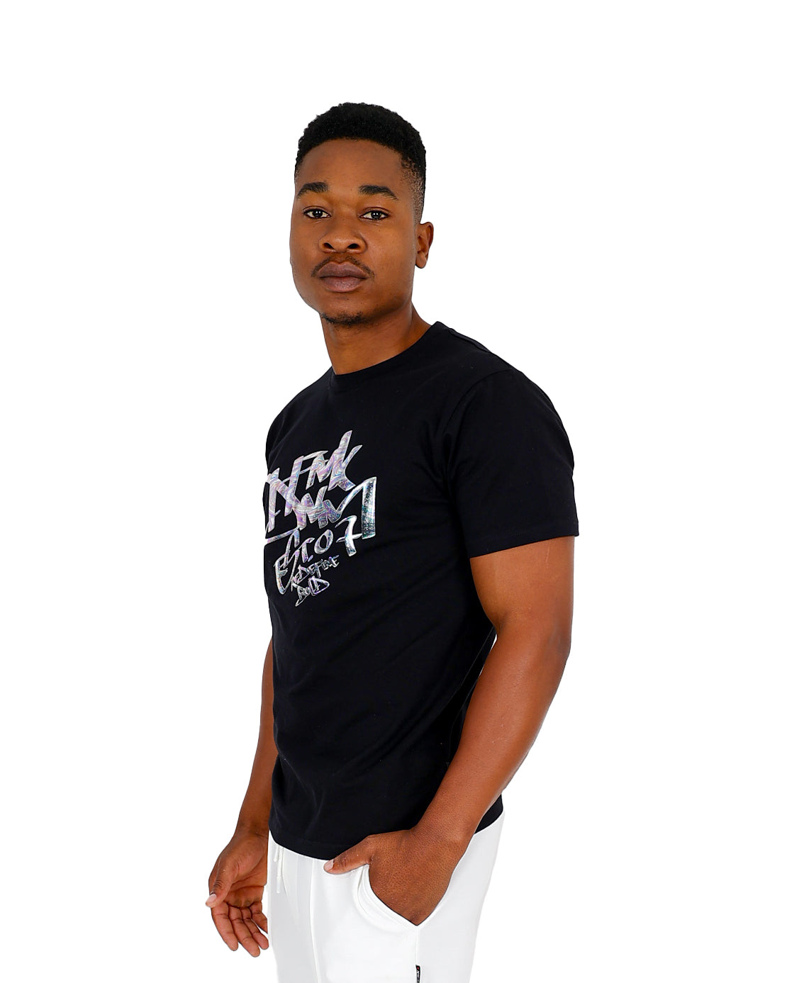 Funk Short Sleeve Black 3D Oil Slick T-Shirt