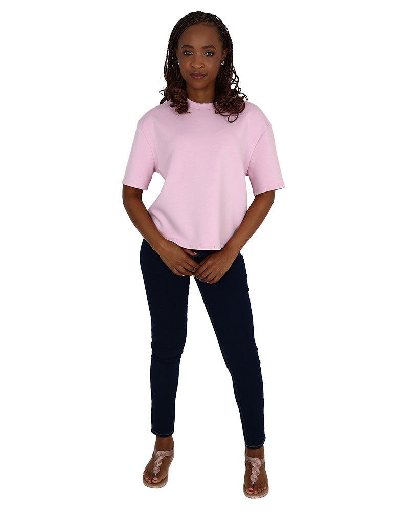 Short Sleeve Pink Scuba T-Shirt