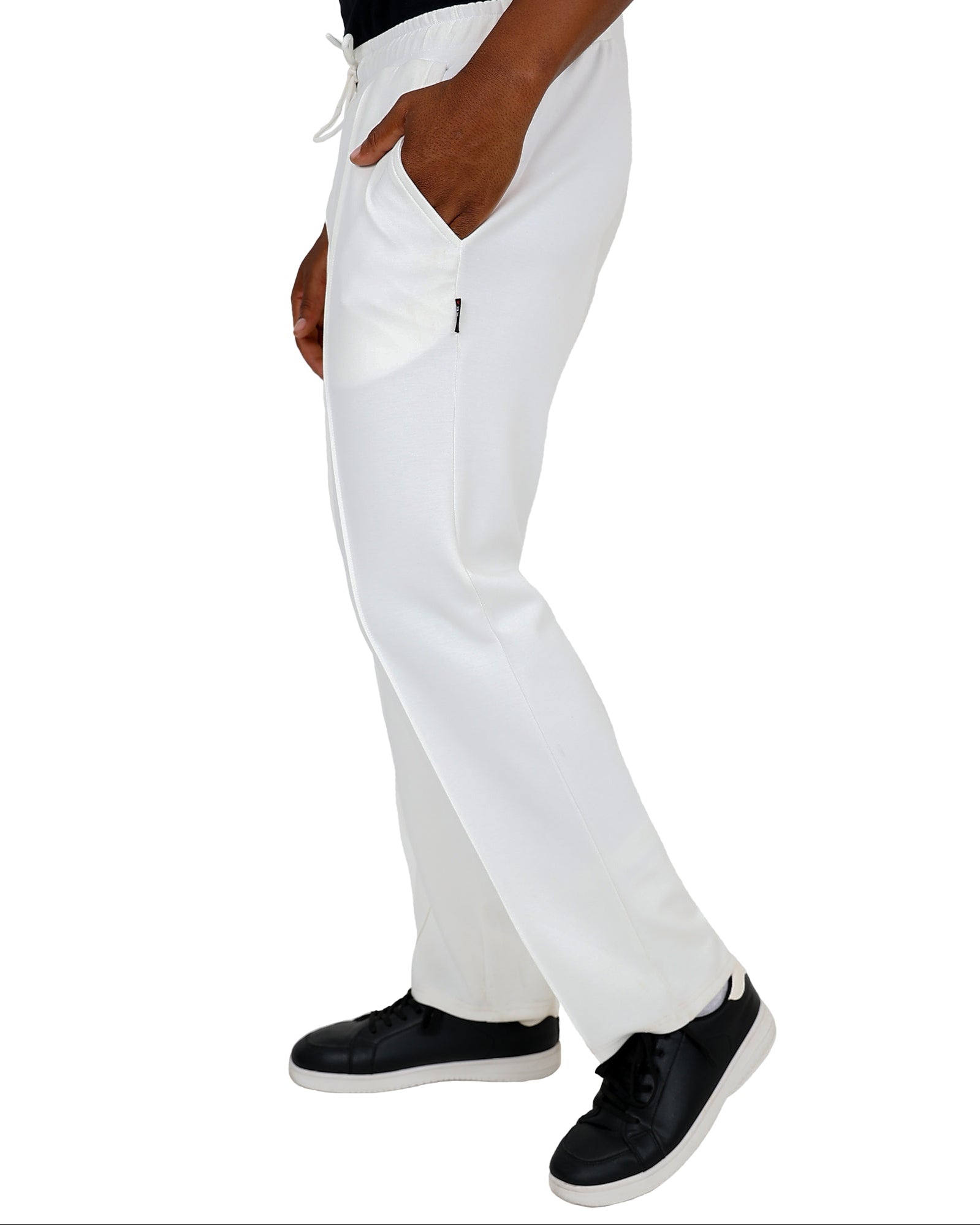 Funk Cream Relaxed Fit Pintuck Open Hem Jogger