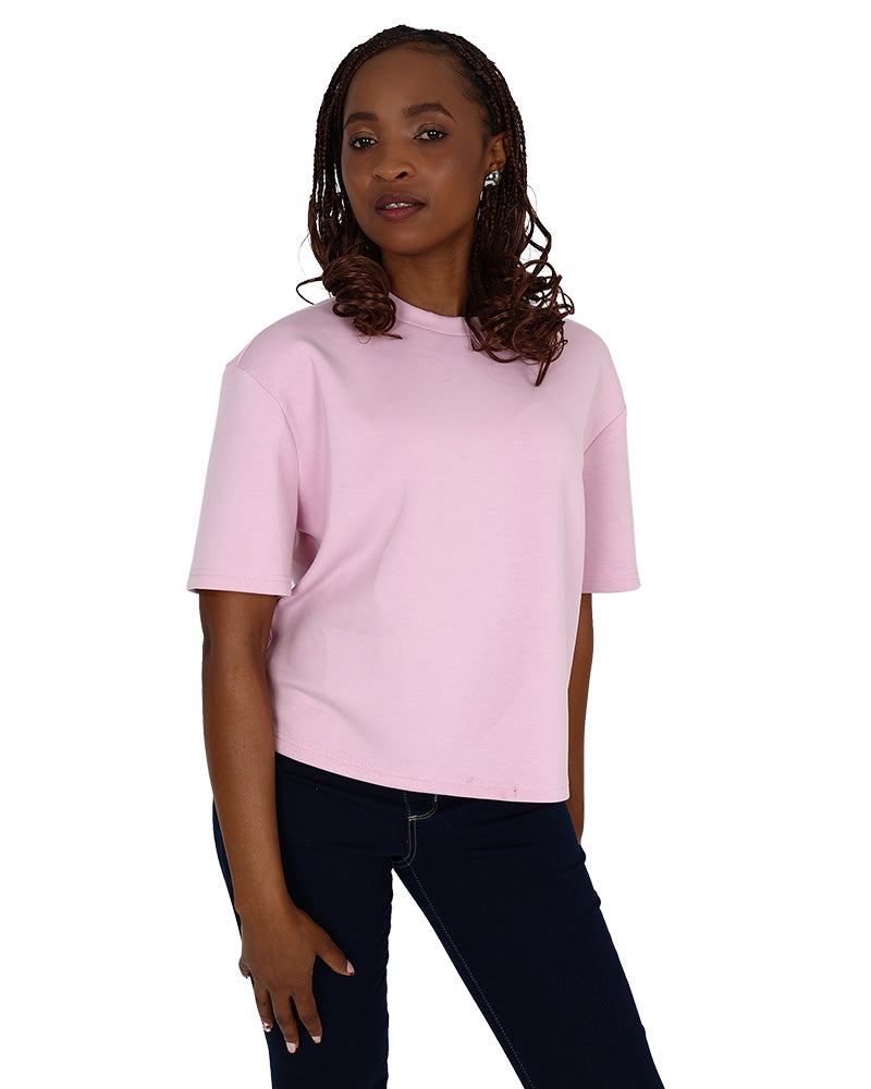 Short Sleeve Pink Scuba T-Shirt