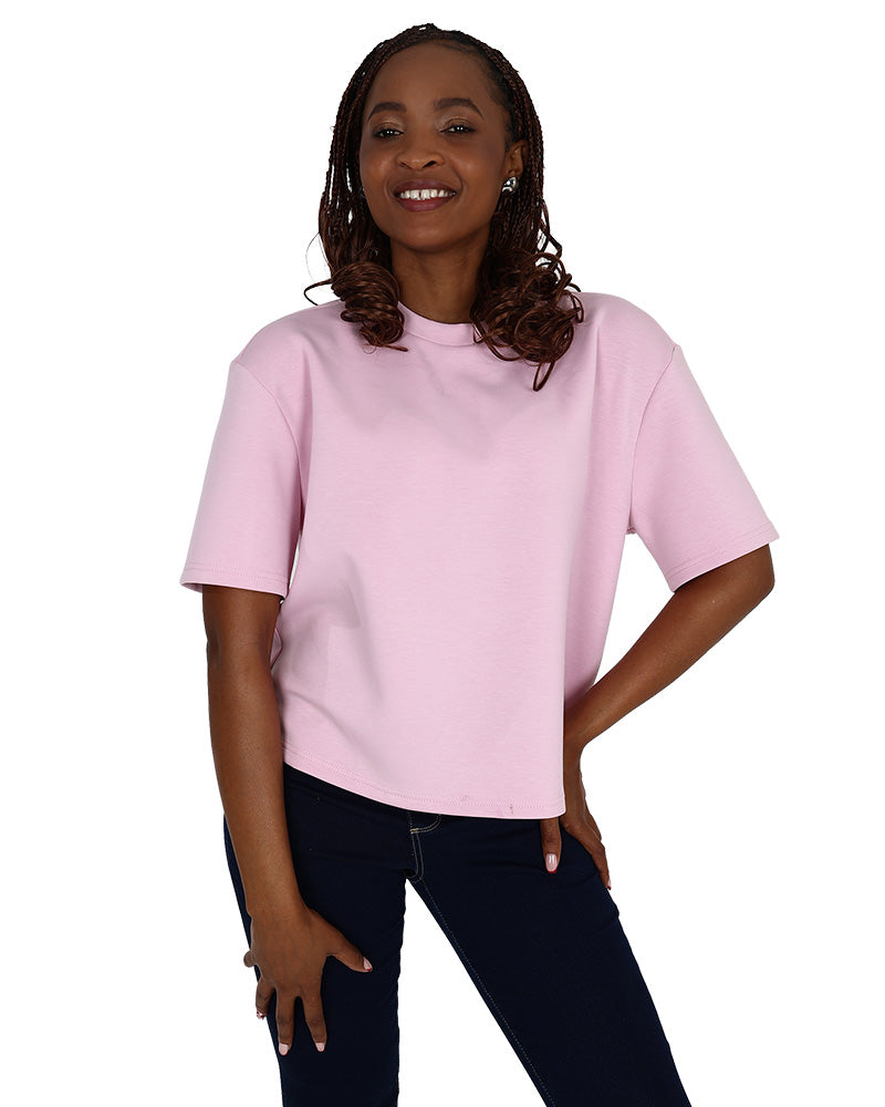 Short Sleeve Pink Scuba T-Shirt