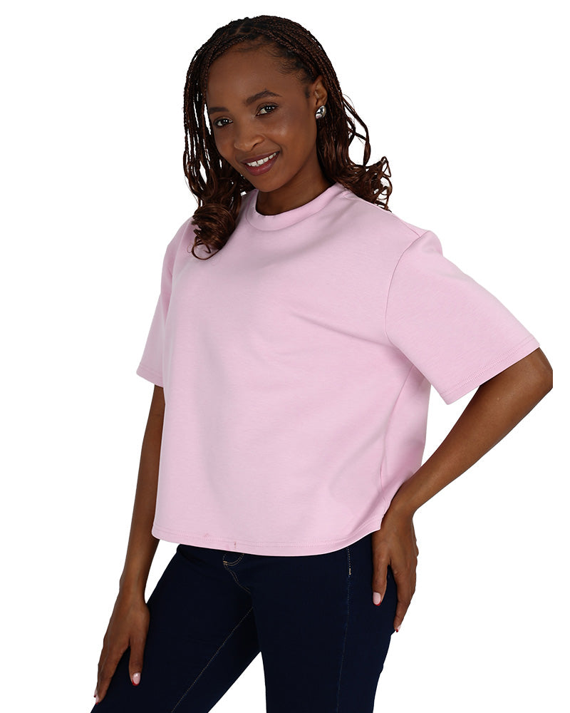 Short Sleeve Pink Scuba T-Shirt