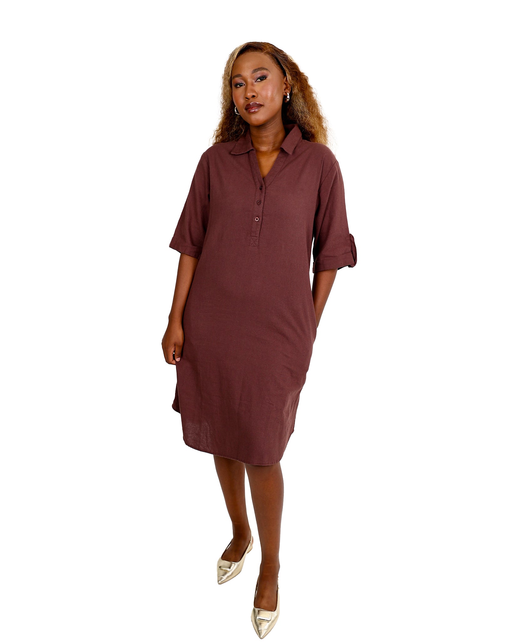 Sienna Short Sleeve Shirt Dress