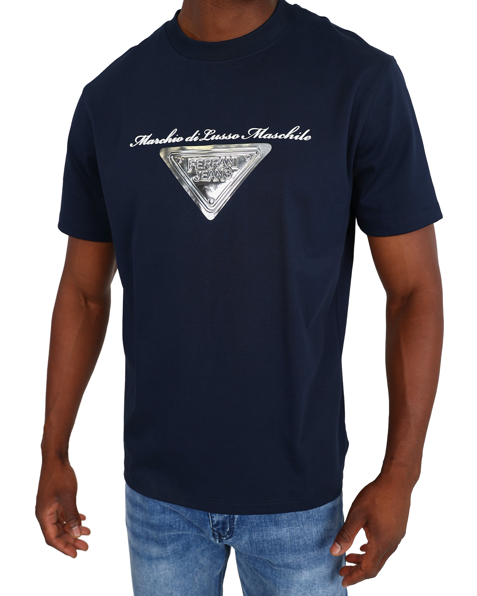 Ferrani Short Sleeve Navy Marchio Di Lusso T-Shirt