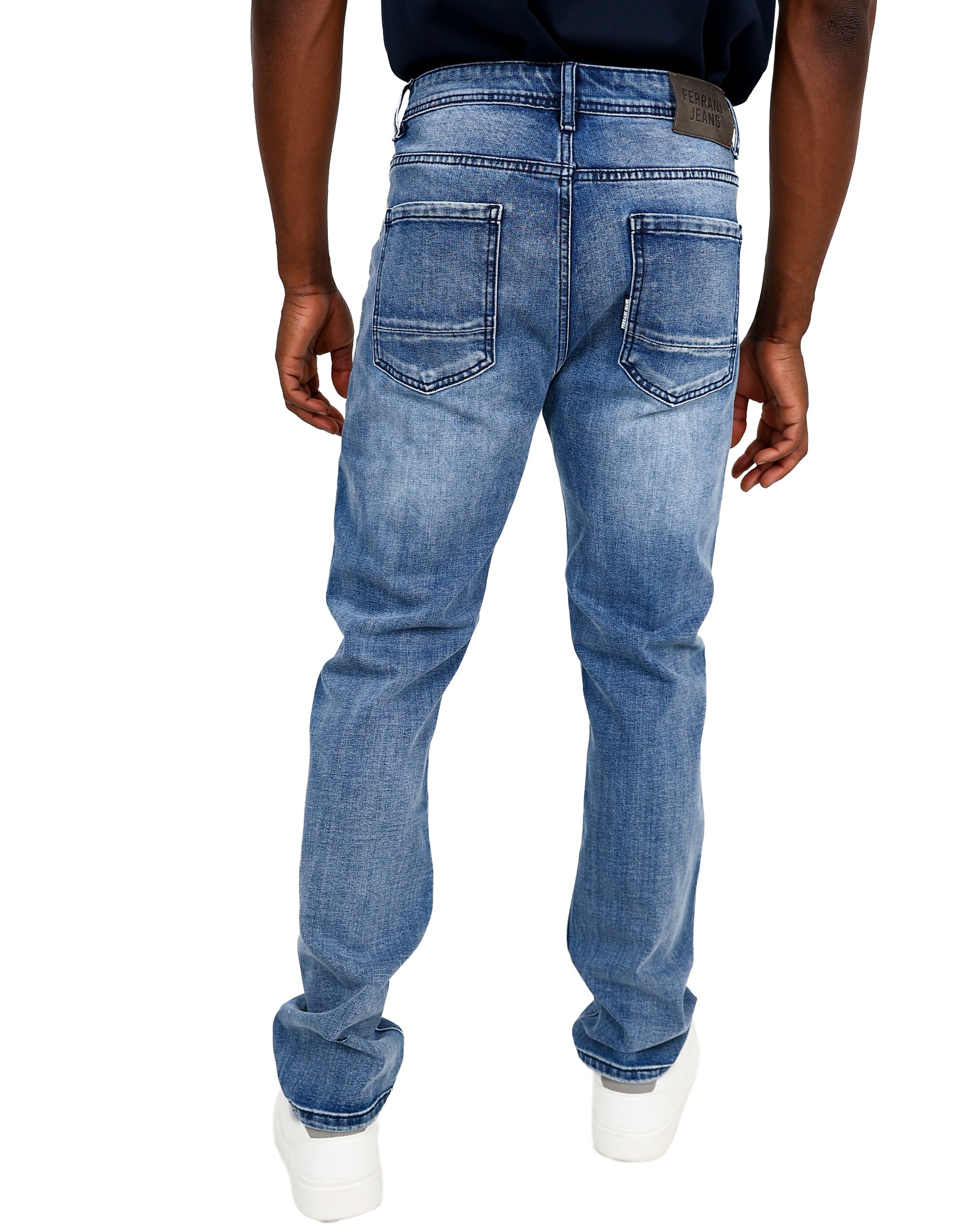 Ferrani 5 Pocket Slim Fit Stretch Medium Indigo Jean