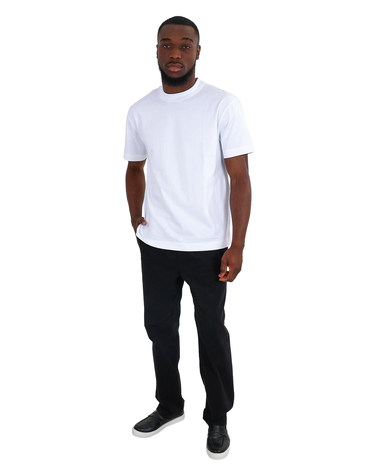 Short Sleeve White Heavyweight Cotton T-Shirt