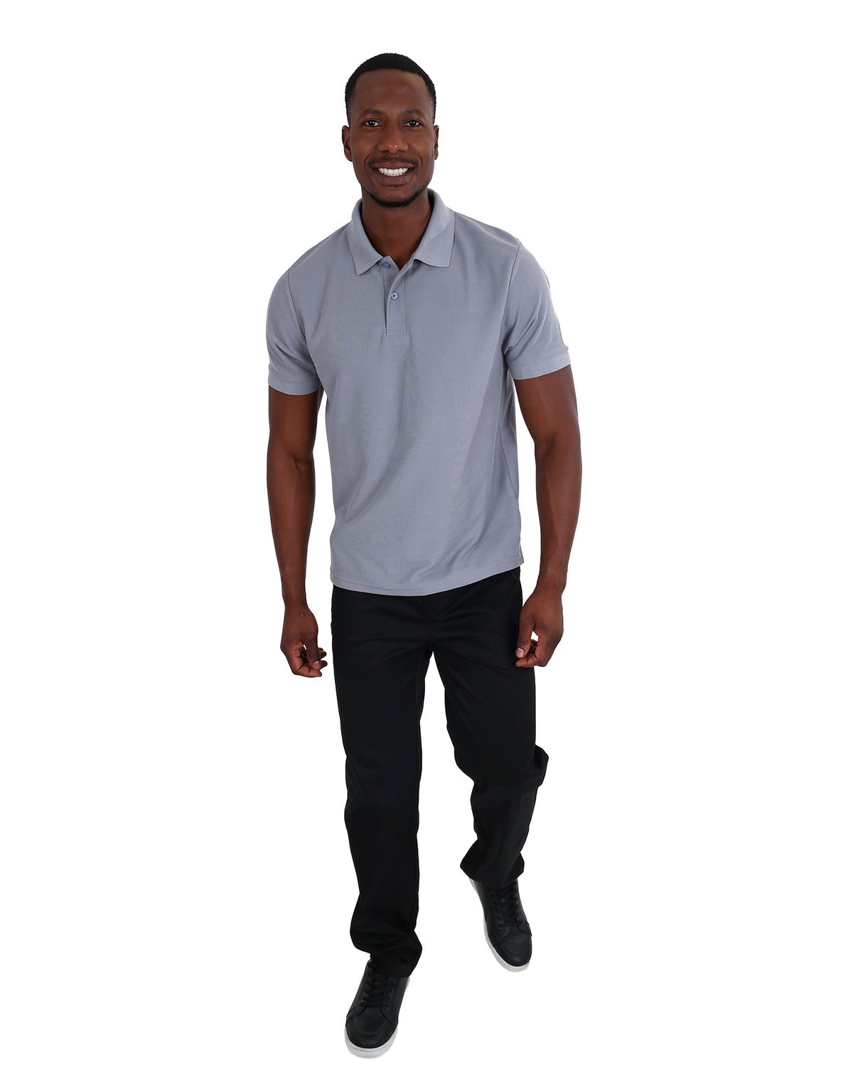 Short Sleeve Dark Grey Pique Golfer