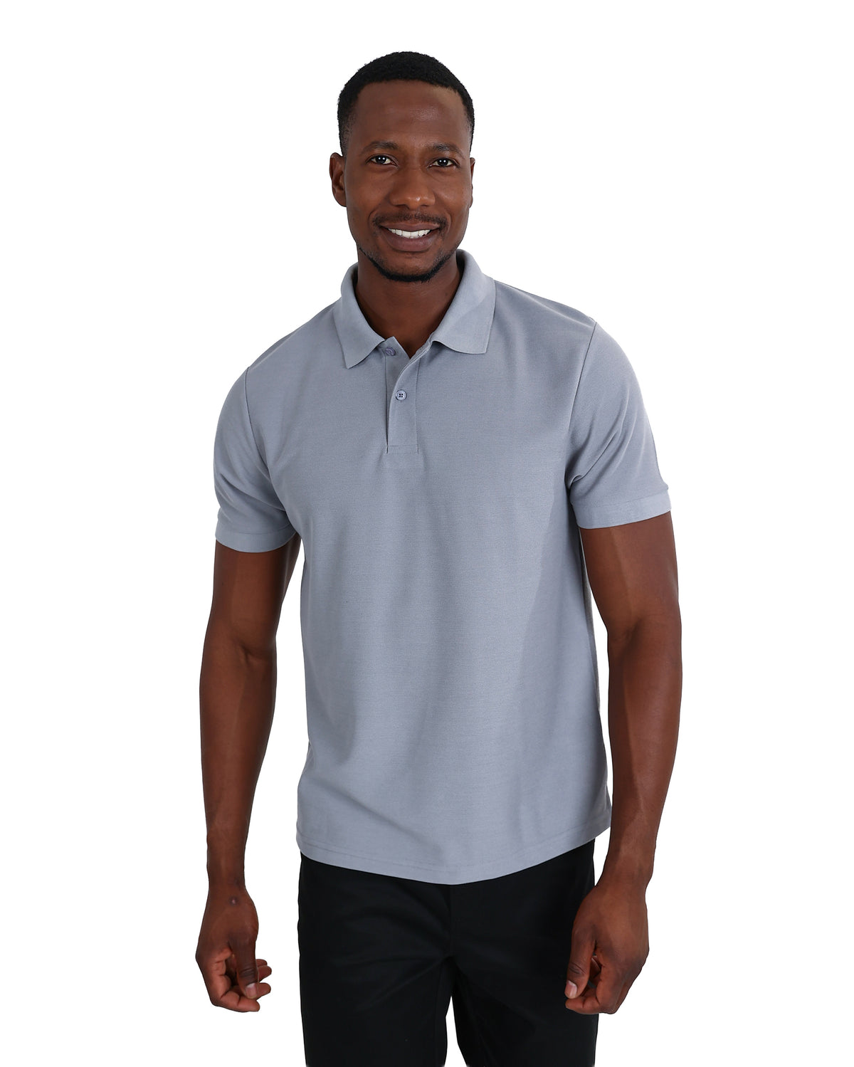 Short Sleeve Dark Grey Pique Golfer