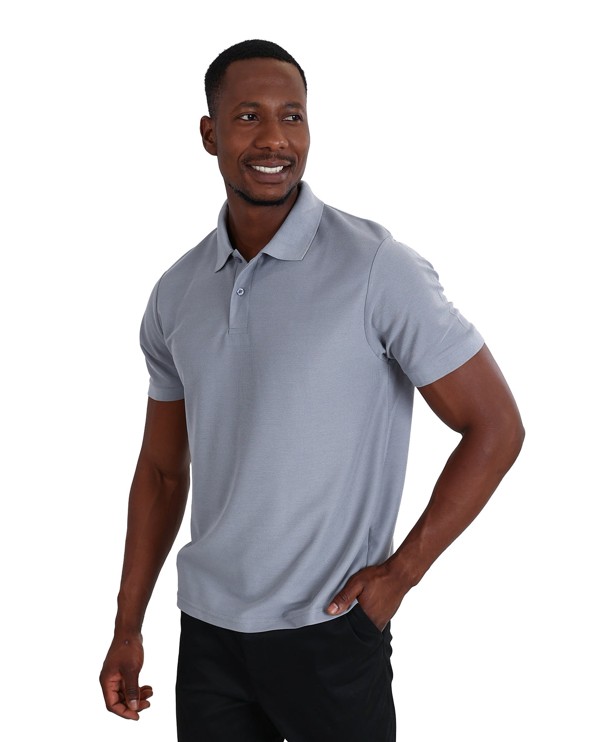 Short Sleeve Dark Grey Pique Golfer