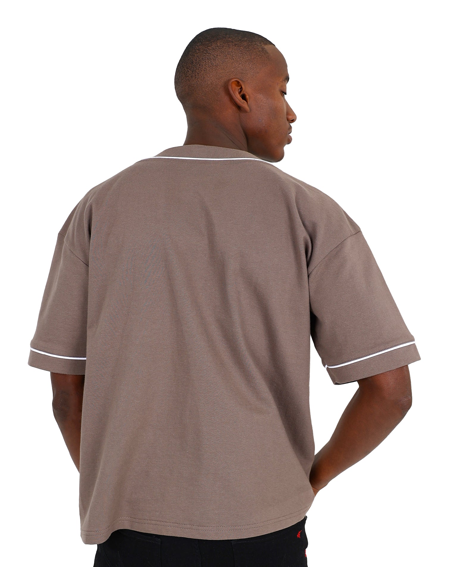 Funk Piped Grey Baseball Style T-Shirt