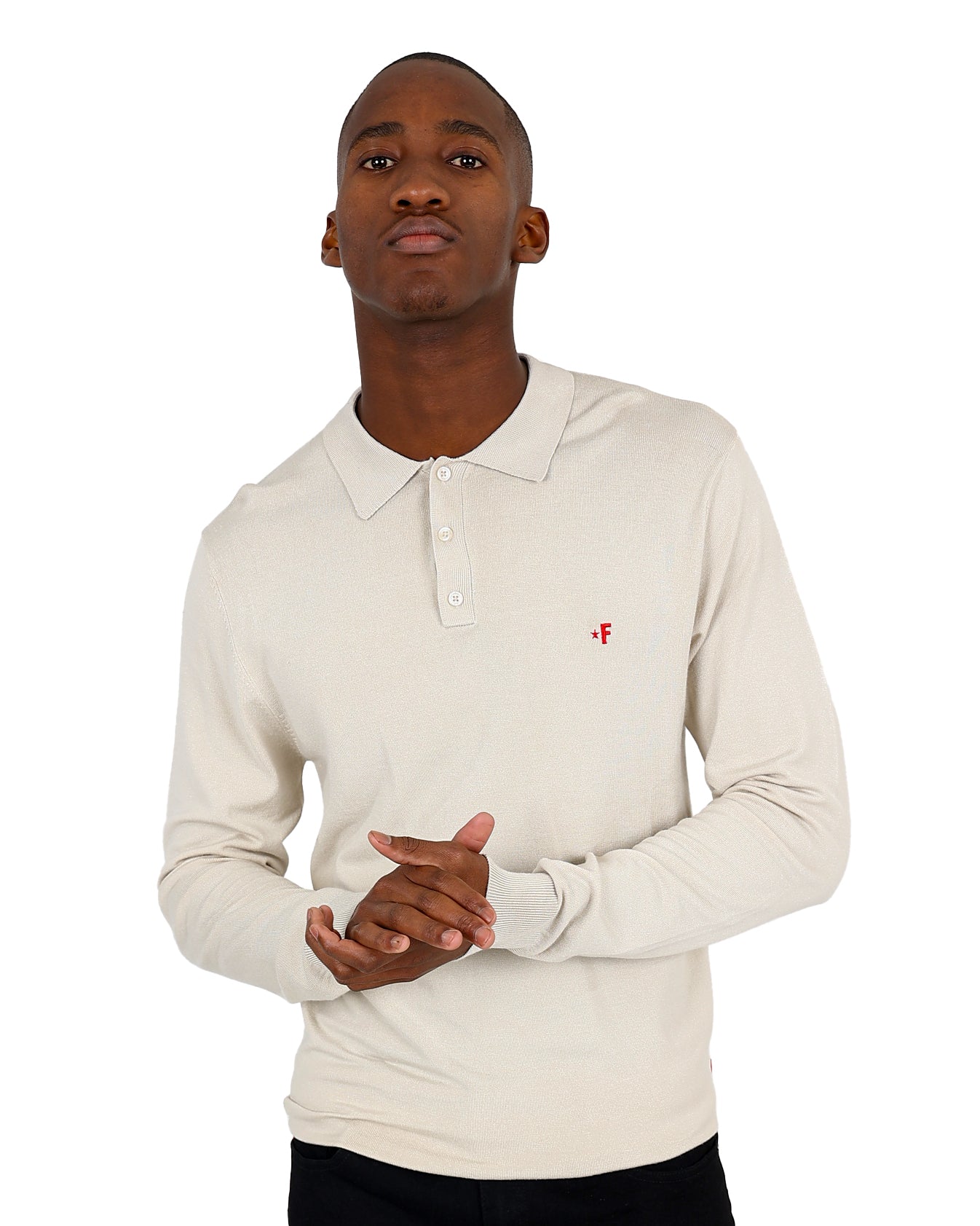 Funk Long Sleeve stone Knitted Golfer