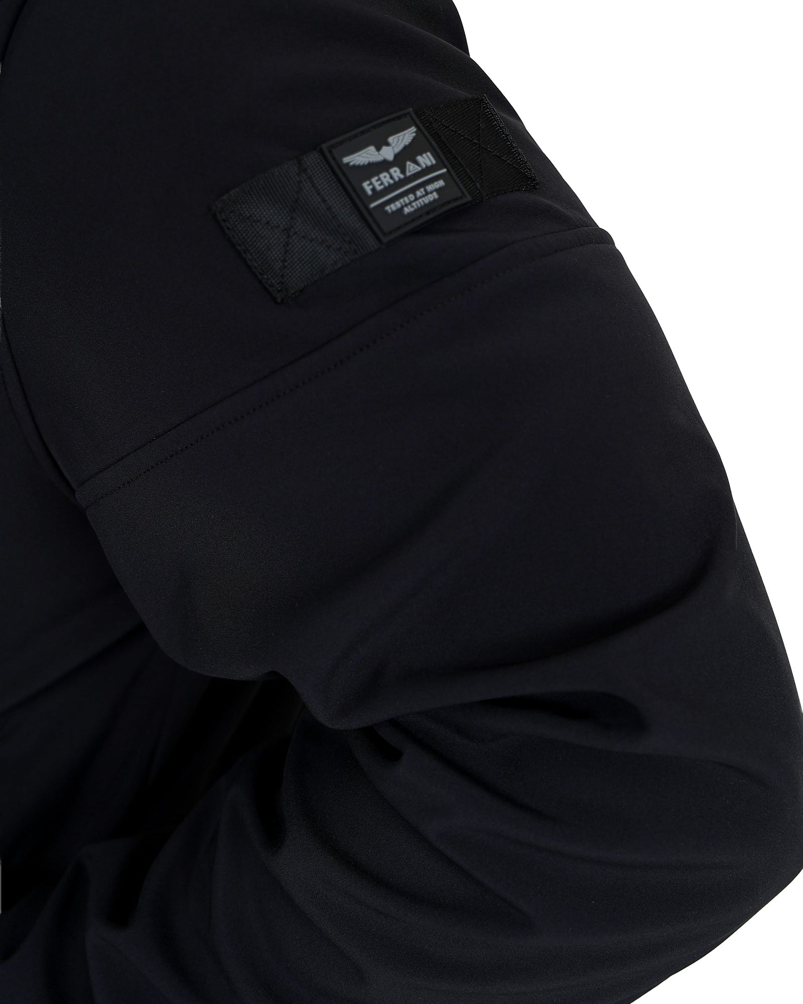 Ferrani Black 4-Way Stretch Zip Through Softshell Jacket